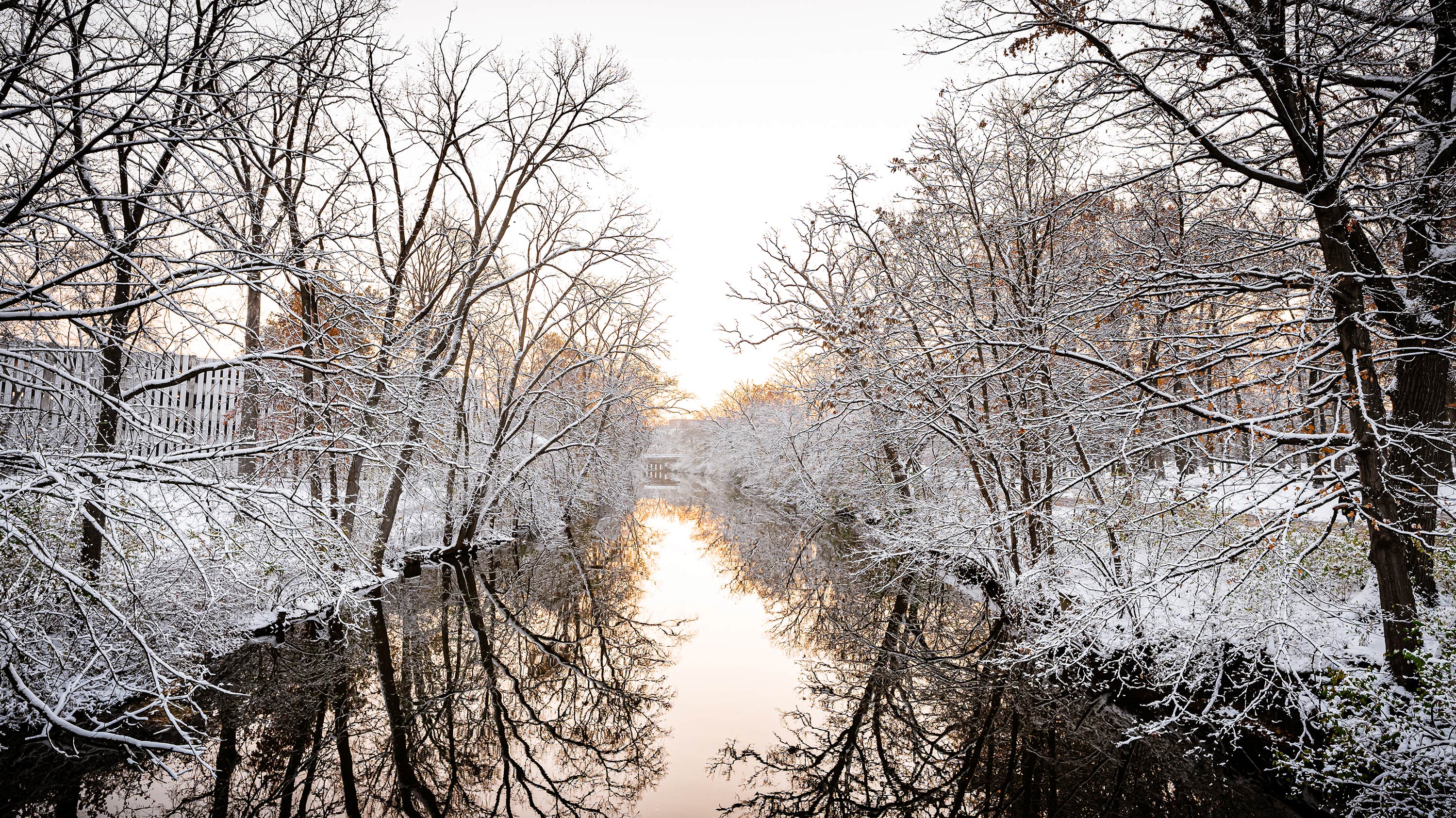 The Red Cedar river in winter