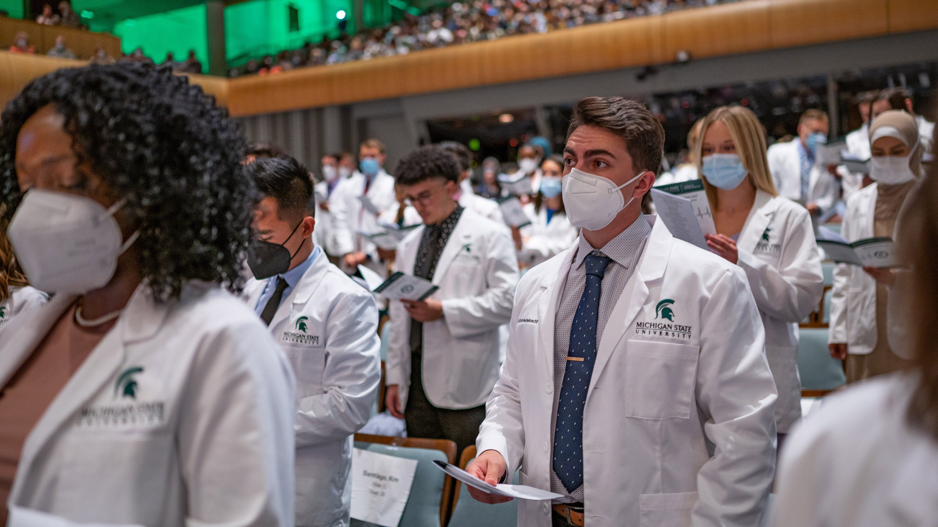 Students at White Coat ceremony
