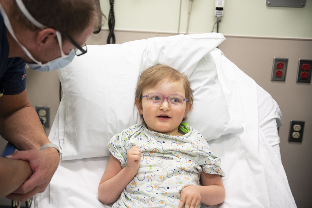 Marley in hospital bed