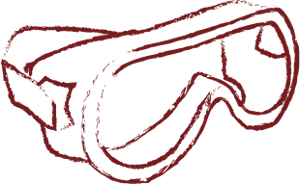 Drawing of goggles
