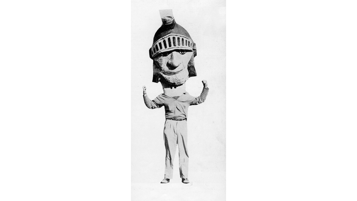 Old version of Sparty mascot, 1958