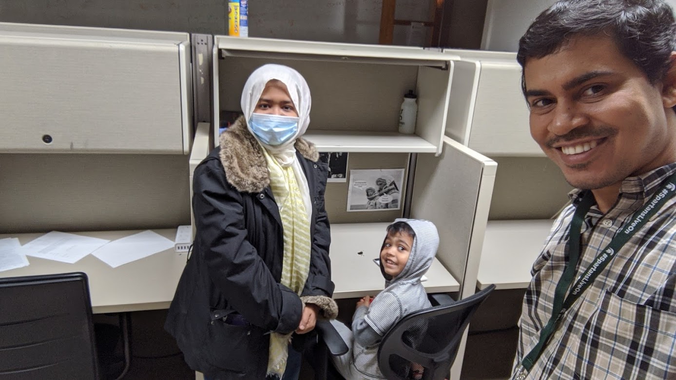 Ahmad family at office space
