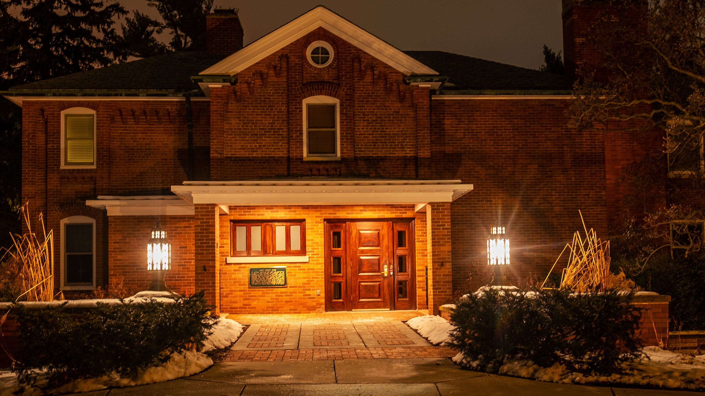 Cowles House at night