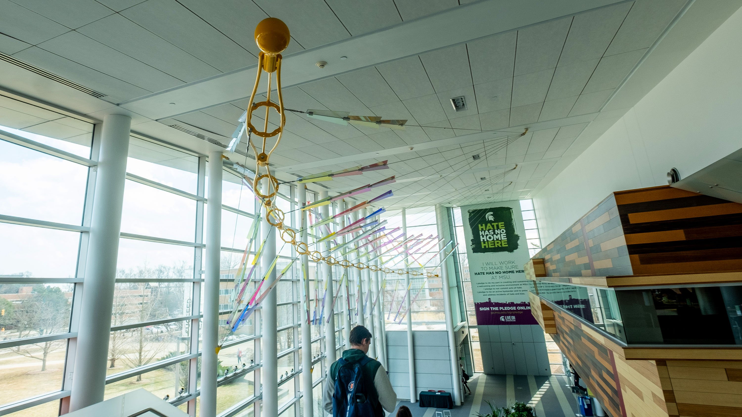 Filament, by American artist by Ed Carpenter on display in Brody Square