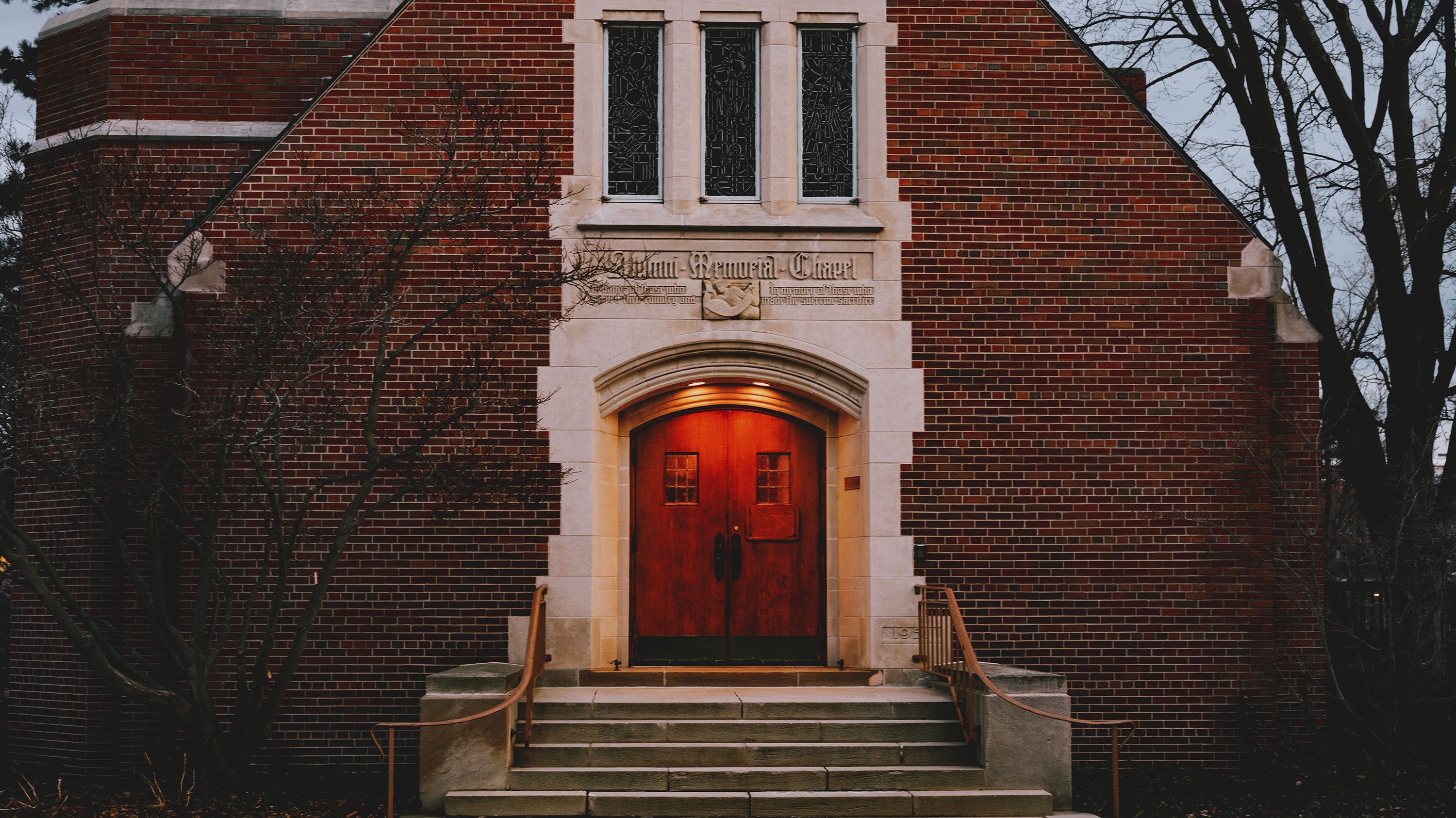 Entrance of Alumni Memorial Chapel