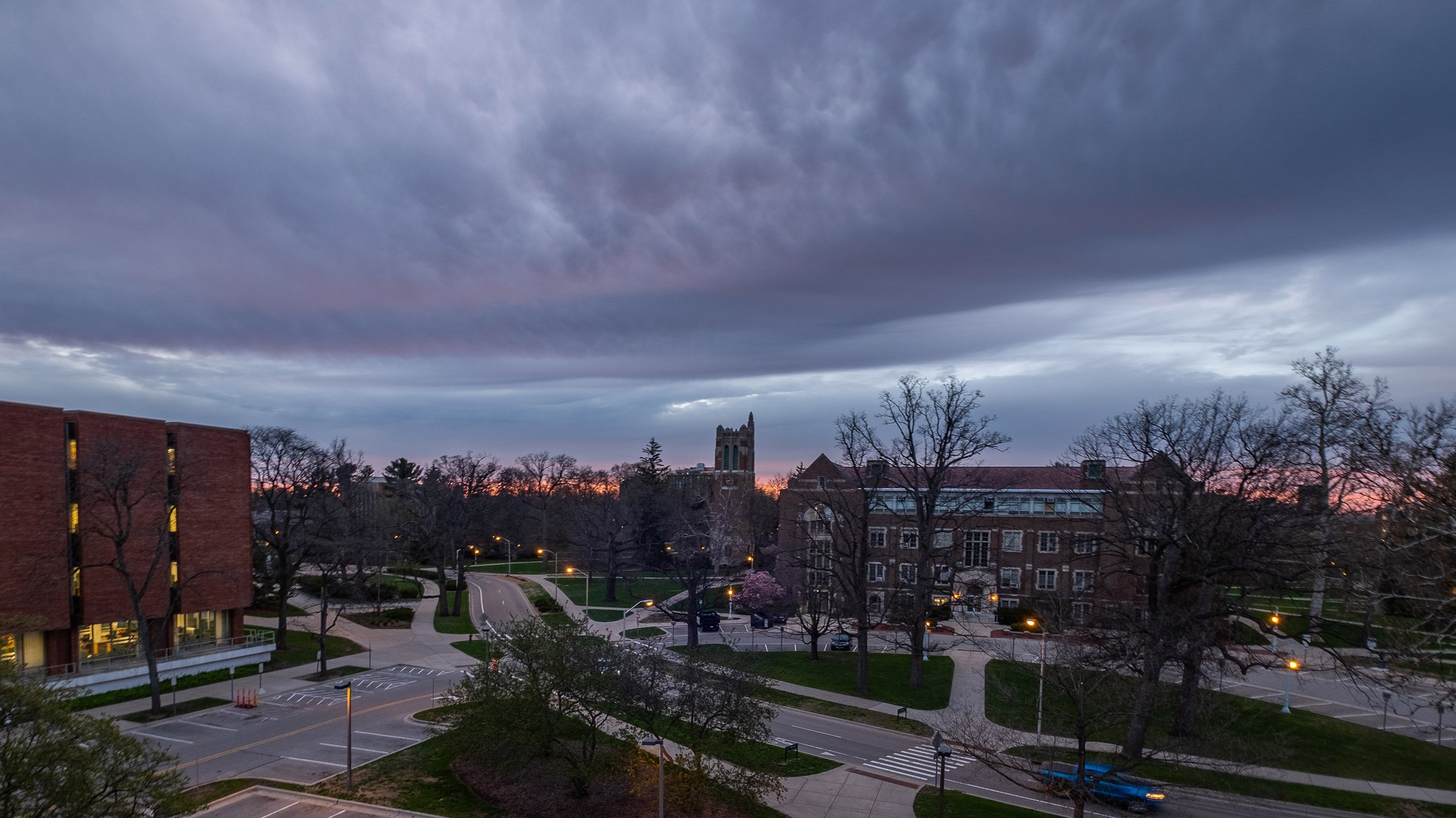 Sunset over West Circle Drive