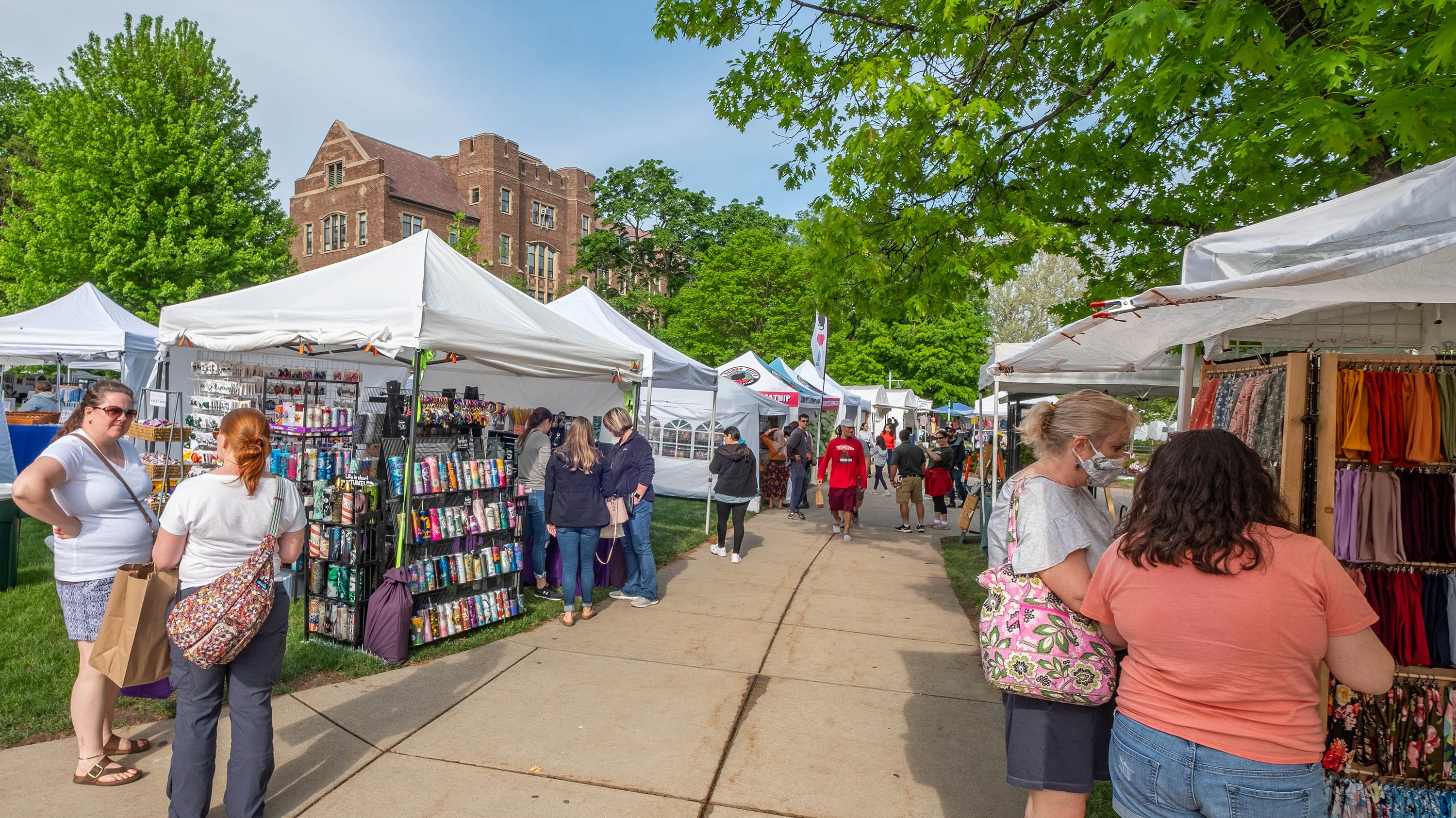 Stalls at East Lansing Art Festival