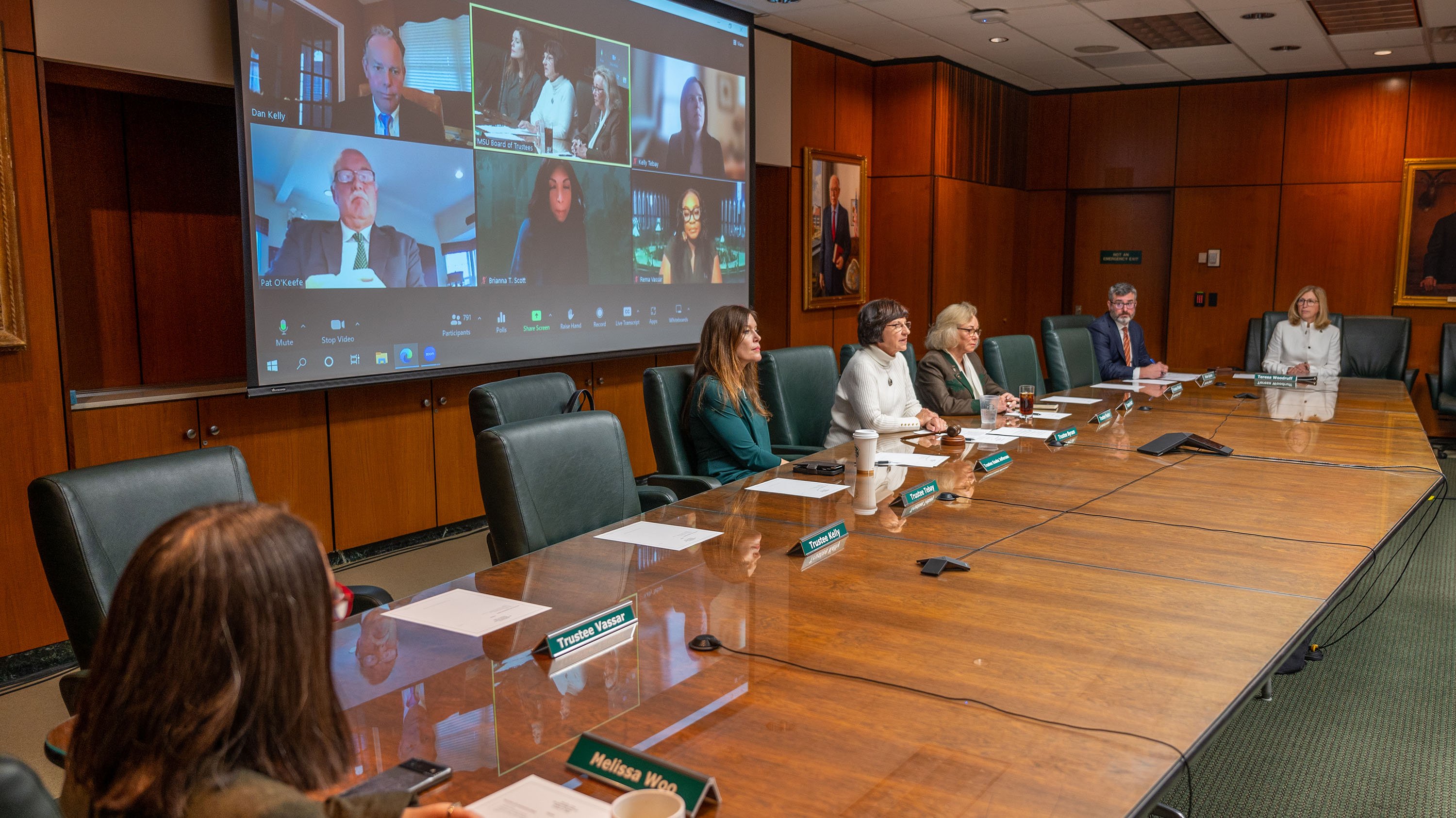 MSU Board of Trustee promoting Provost Teresa Woodruff to Interim President.
