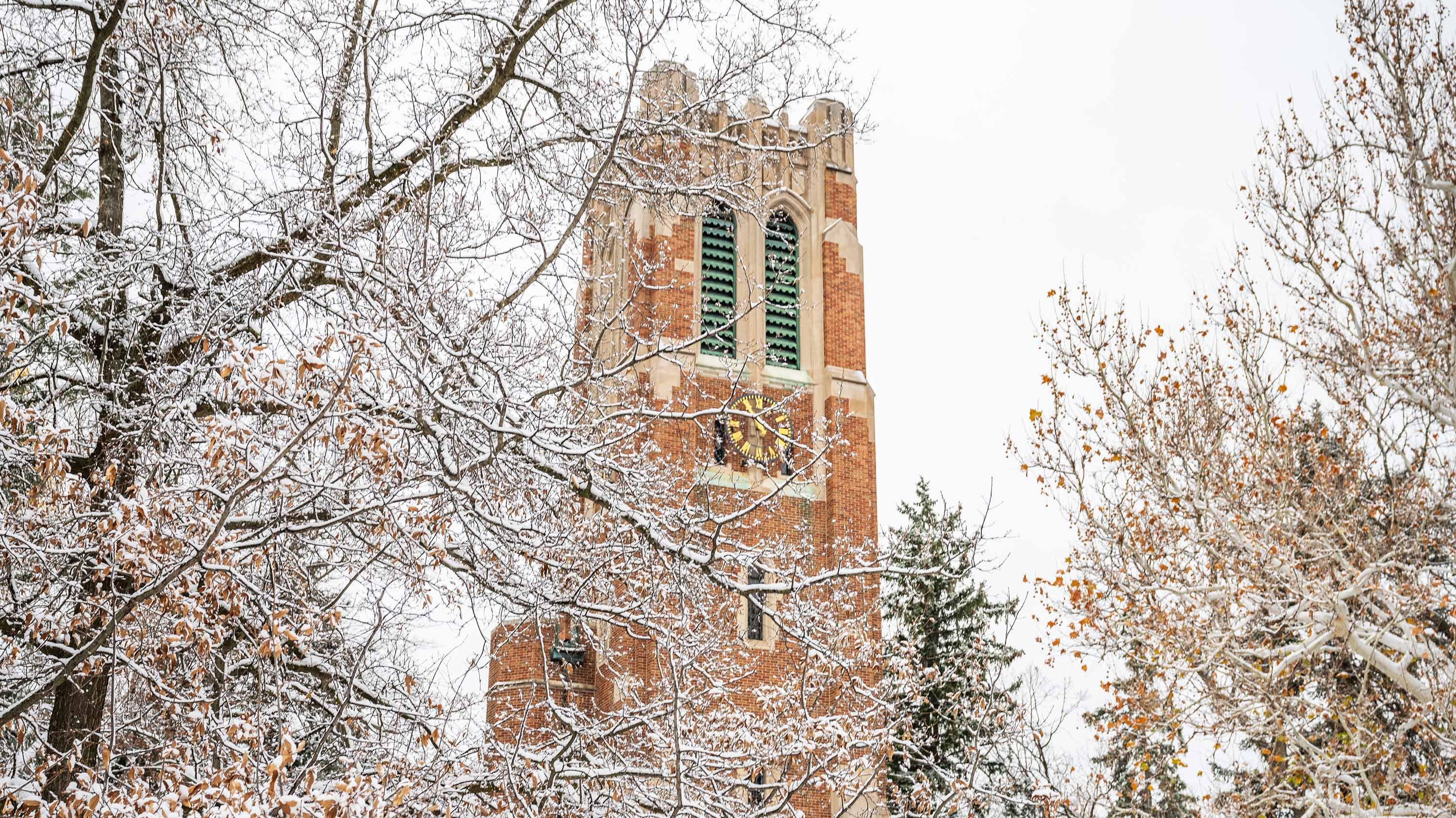 Beaumont Tower in winter