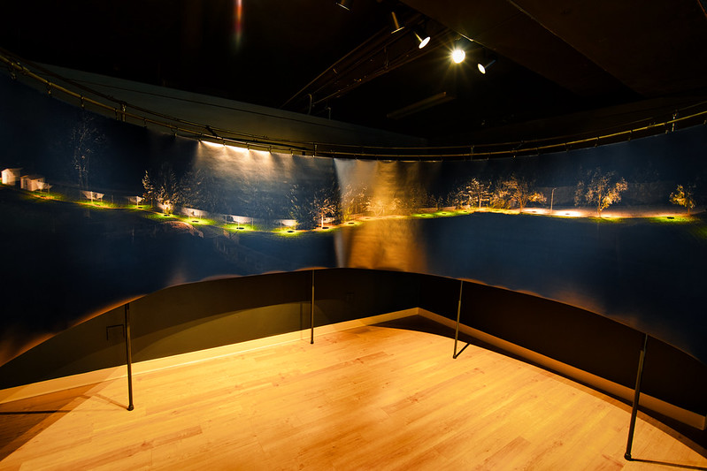 Part of the “hammer without a nail” exhibit is this 360-degree image Dan Paz produced, in collaboration with artist Abraham Avnisan, which was taken from the Ingham County Youth Detention Center in Lansing, Michigan.
