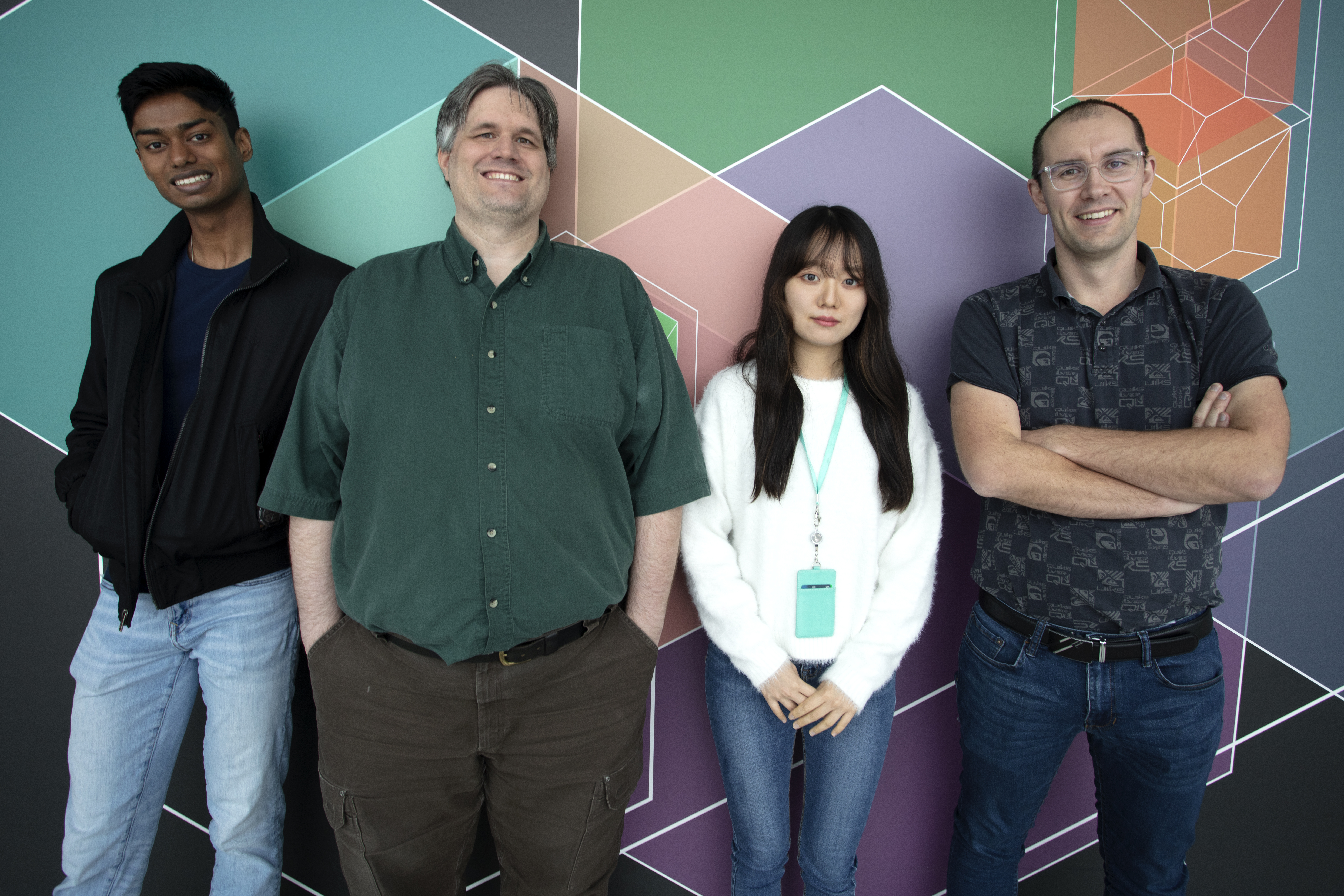From Left to right: Hari Ramakrishnan (Undergraduate PSL major), Joseph Folger (Lab manager), Jaewon Sim (Graduate student, CMB) and myself. The picture has been generously taken by Ken Moon (cc'ed here).