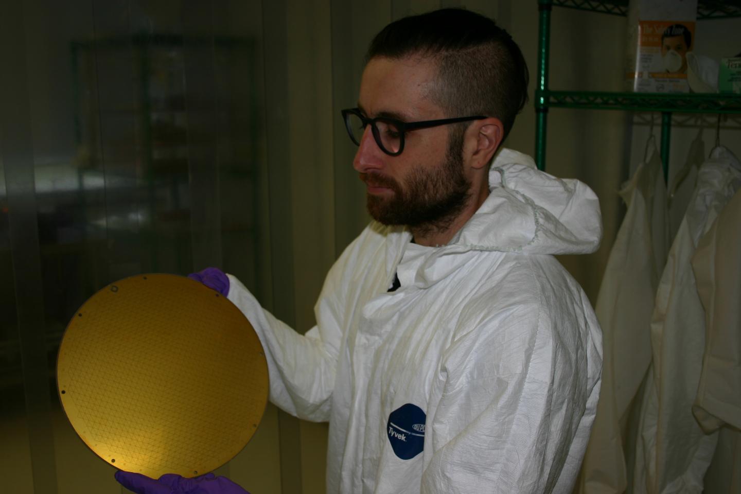 Yassid Ayyad holding a component used in the research team’s 2019 experiment, when he was a detector systems physicist at the National Superconducting Cyclotron Laboratory. Credit: National Superconducting Cyclotron Laboratory