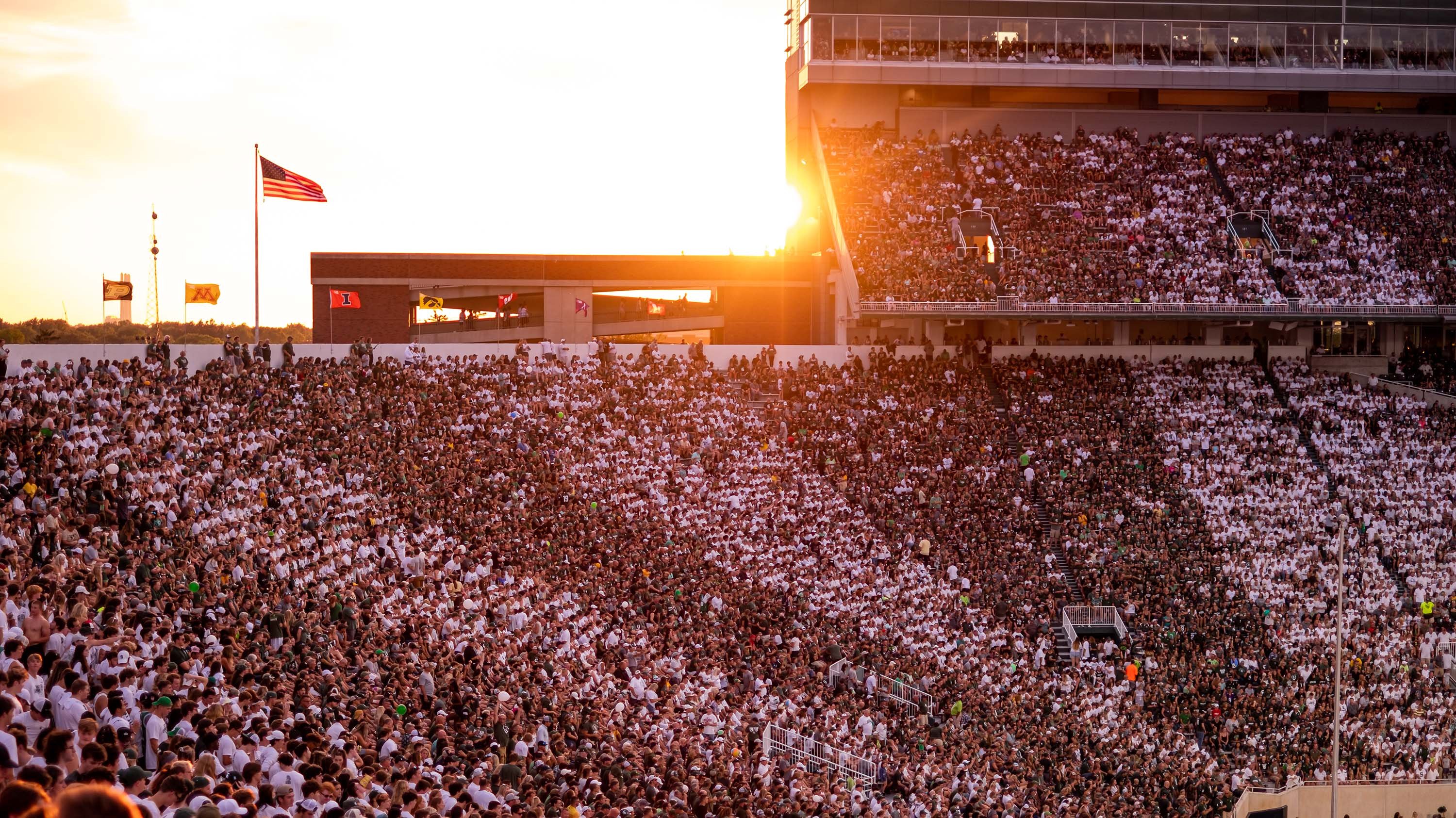 Spartan Stadium at sunset