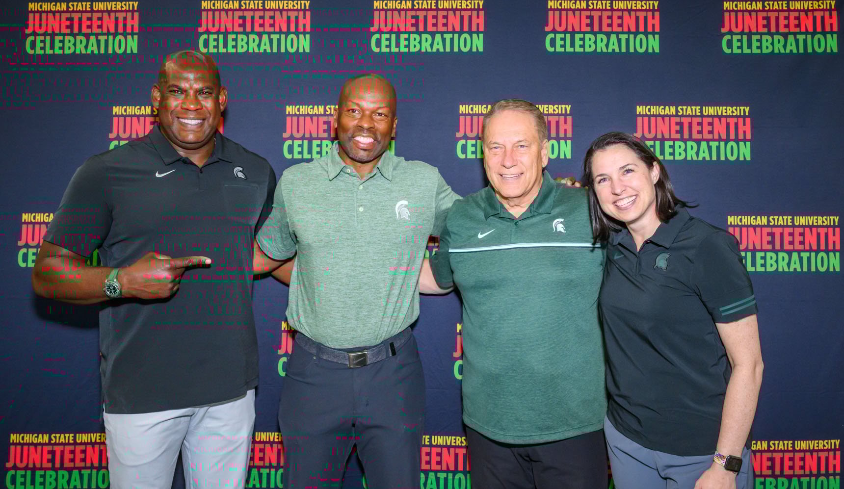 including Head Football Coach Mel Tucker II, Vice President and Director of Athletics Alan Haller, Head Basketball Coach Tom Izzo and Head Volleyball Coach Leah Johnson. 
