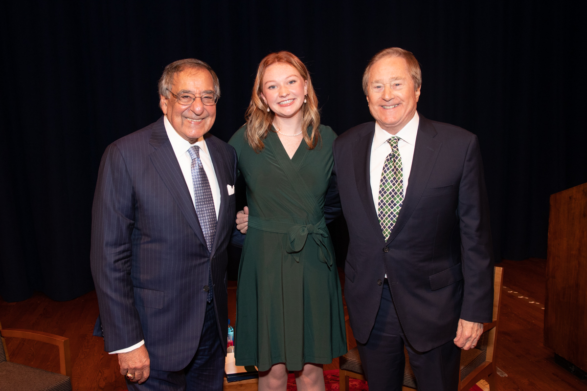 Weinberg, Panetta and Blanchard pose for a photo