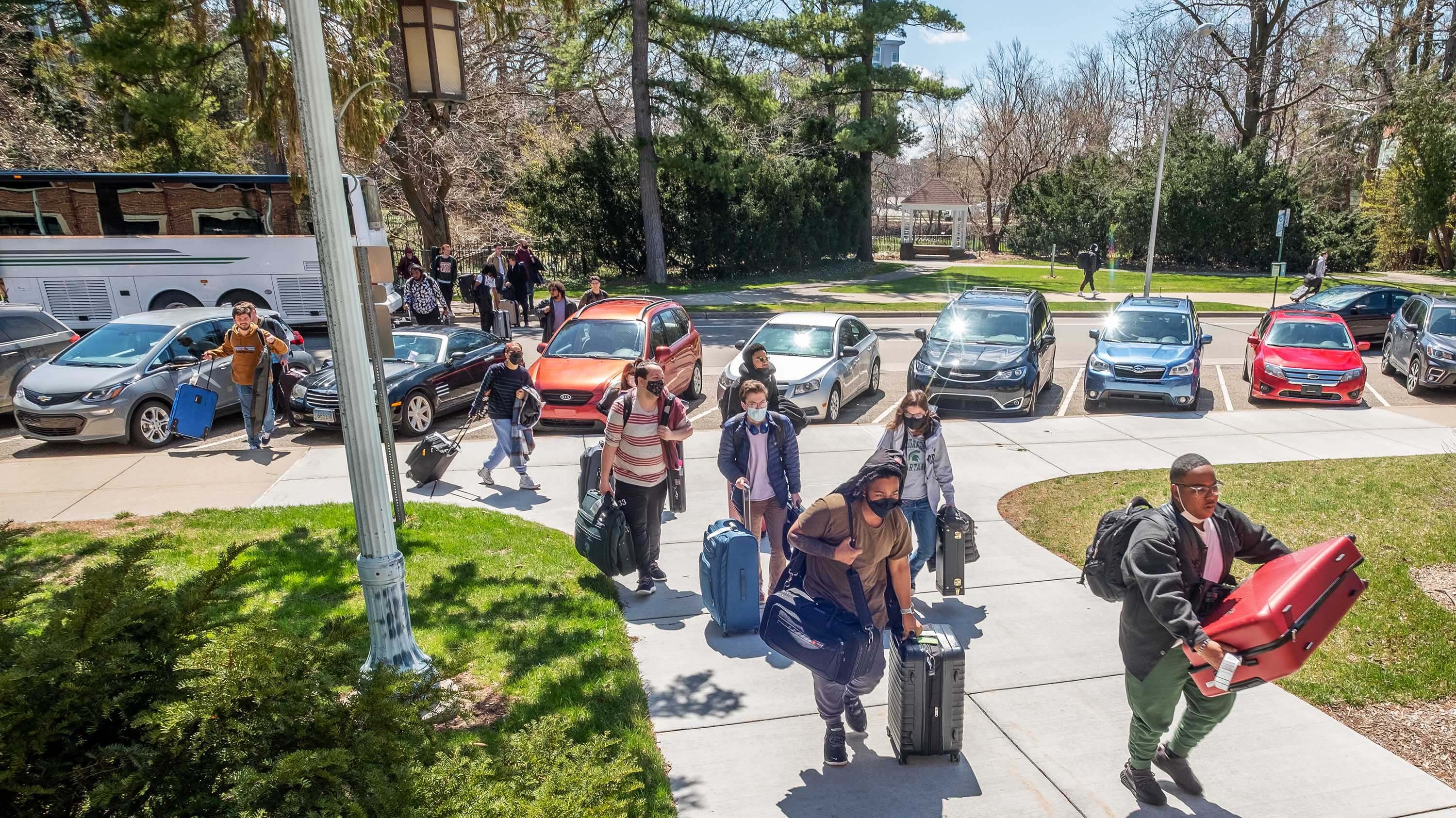 Jazz Studies students and faculty return home after a competition in New York City.
