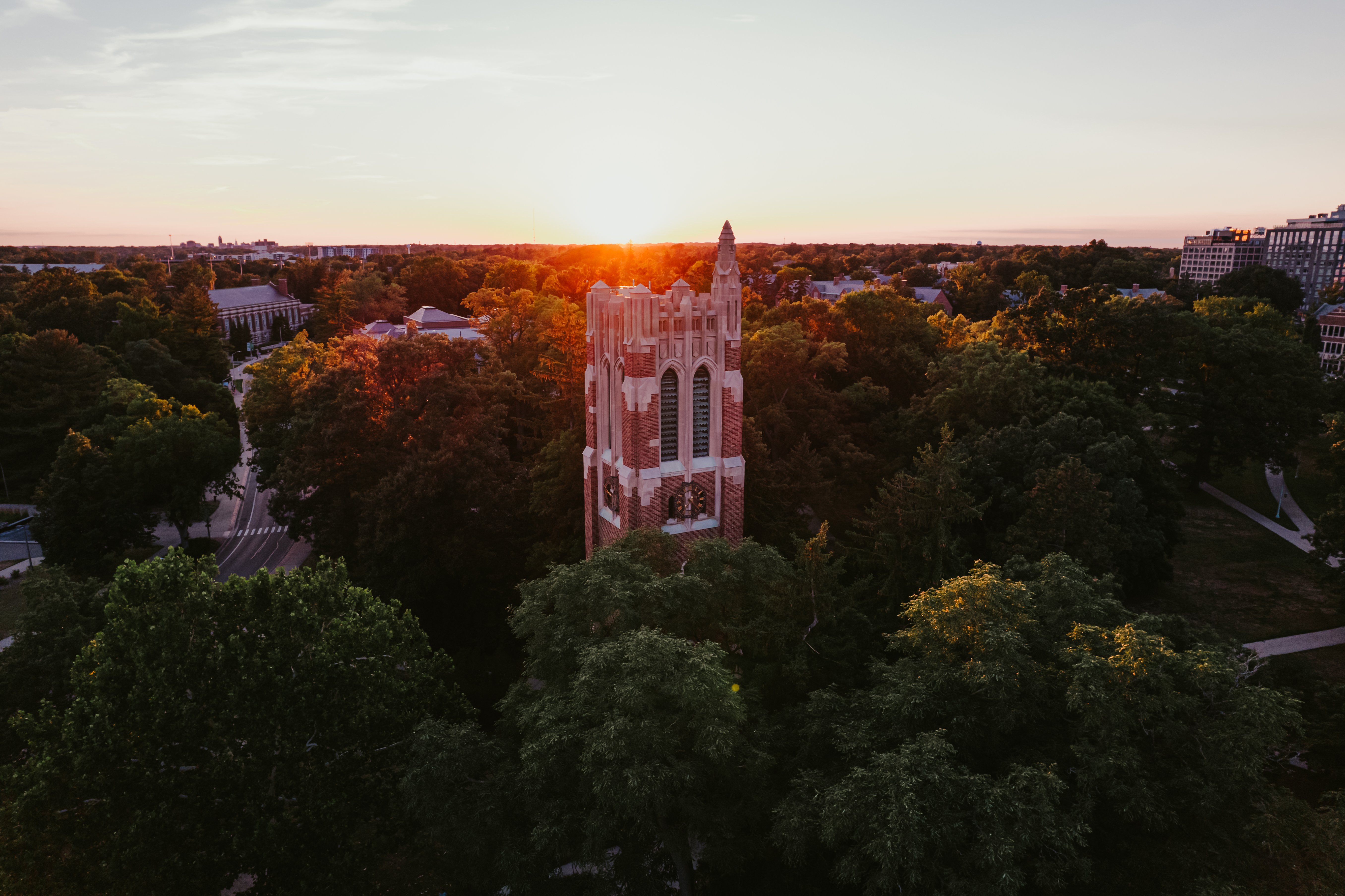 Beaumont Tower at sunset