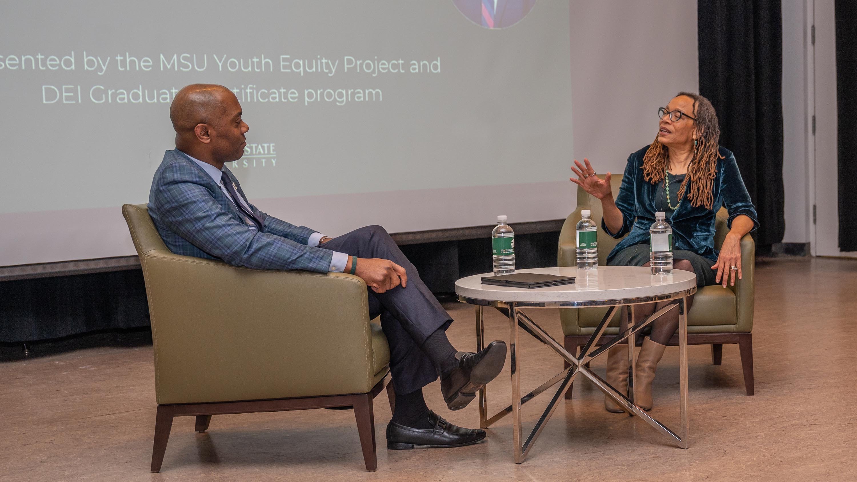 Jabbar Bennett, and keynote speaker Dorothy Roberts at IDI Speaker Series