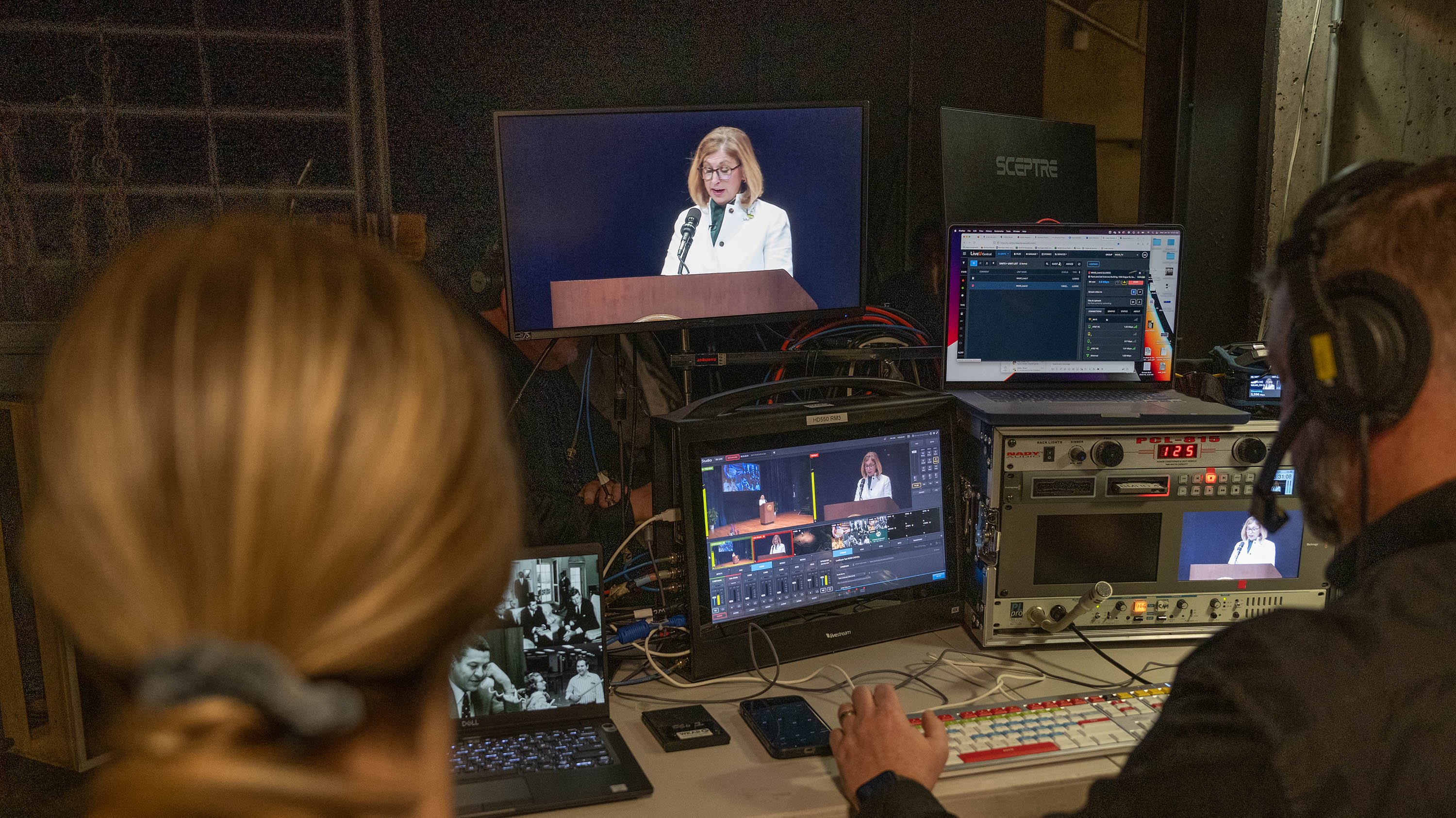 AV booth at State of the University Address