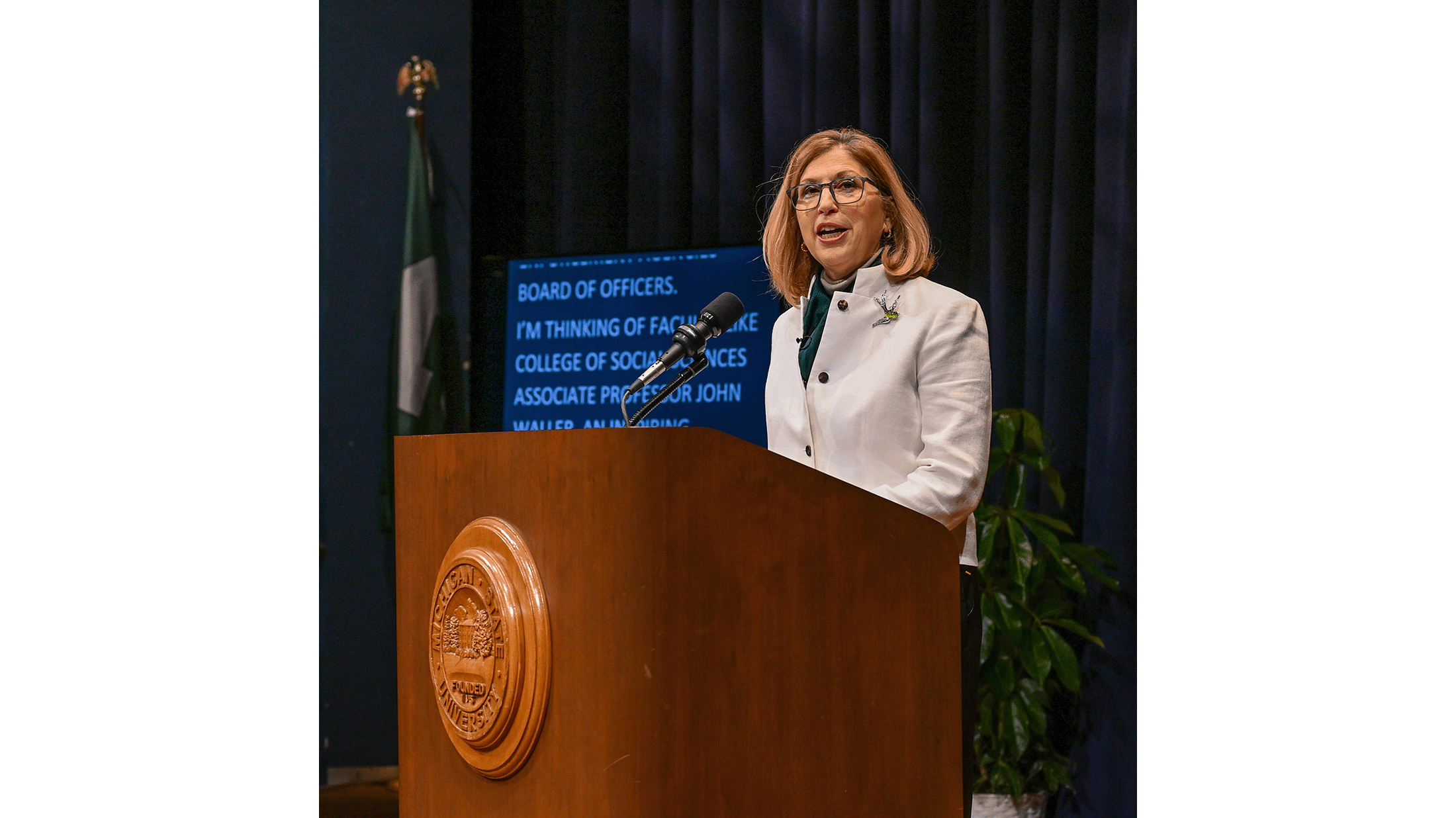 Interim President Woodruff at State of the University Address