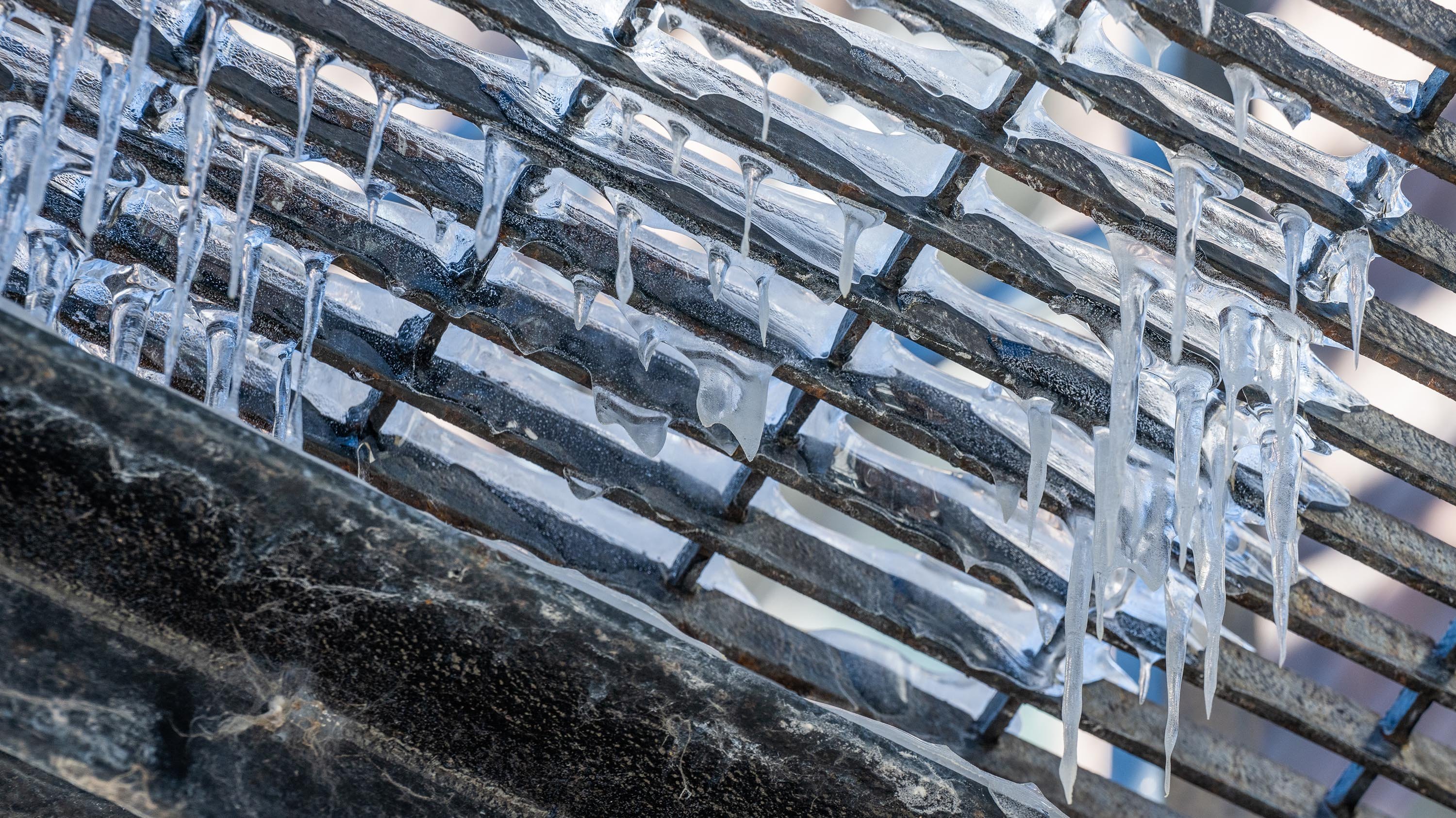 Icicles on Olds Hall fire escape