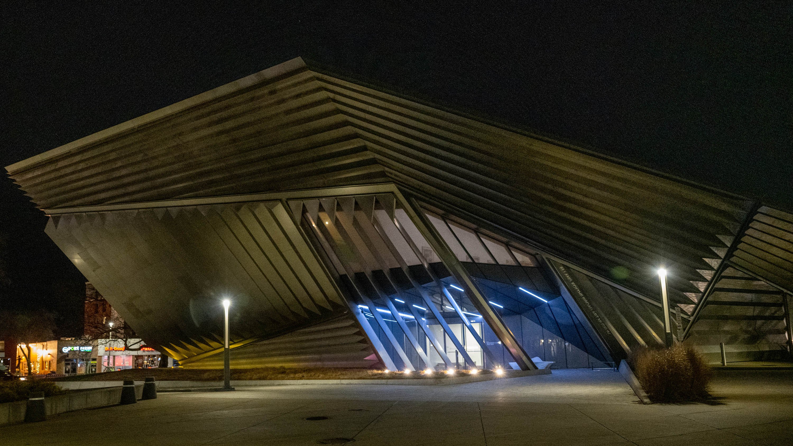 Broad Museum at night