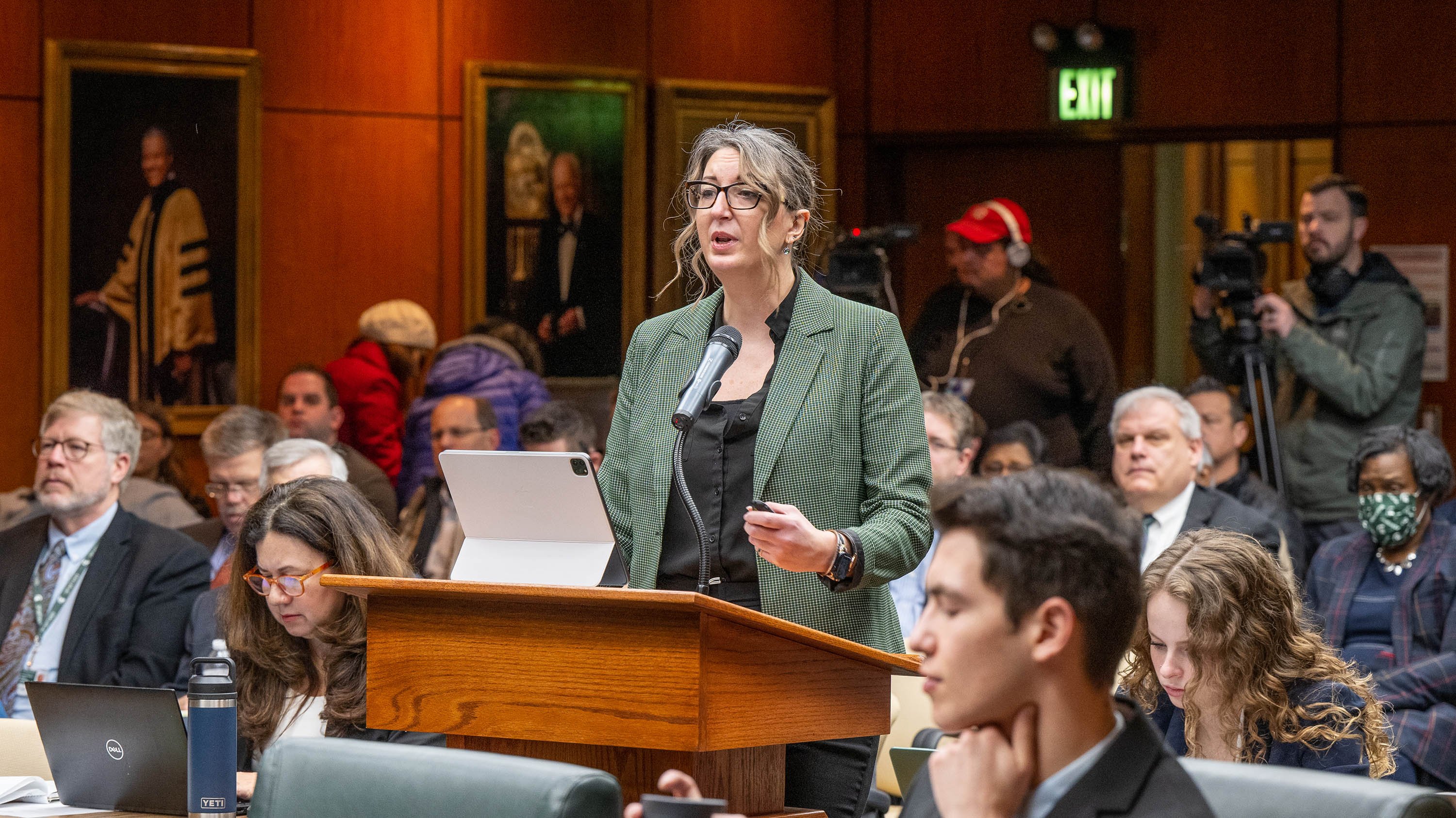 Sarah Gretter at BOT meeting