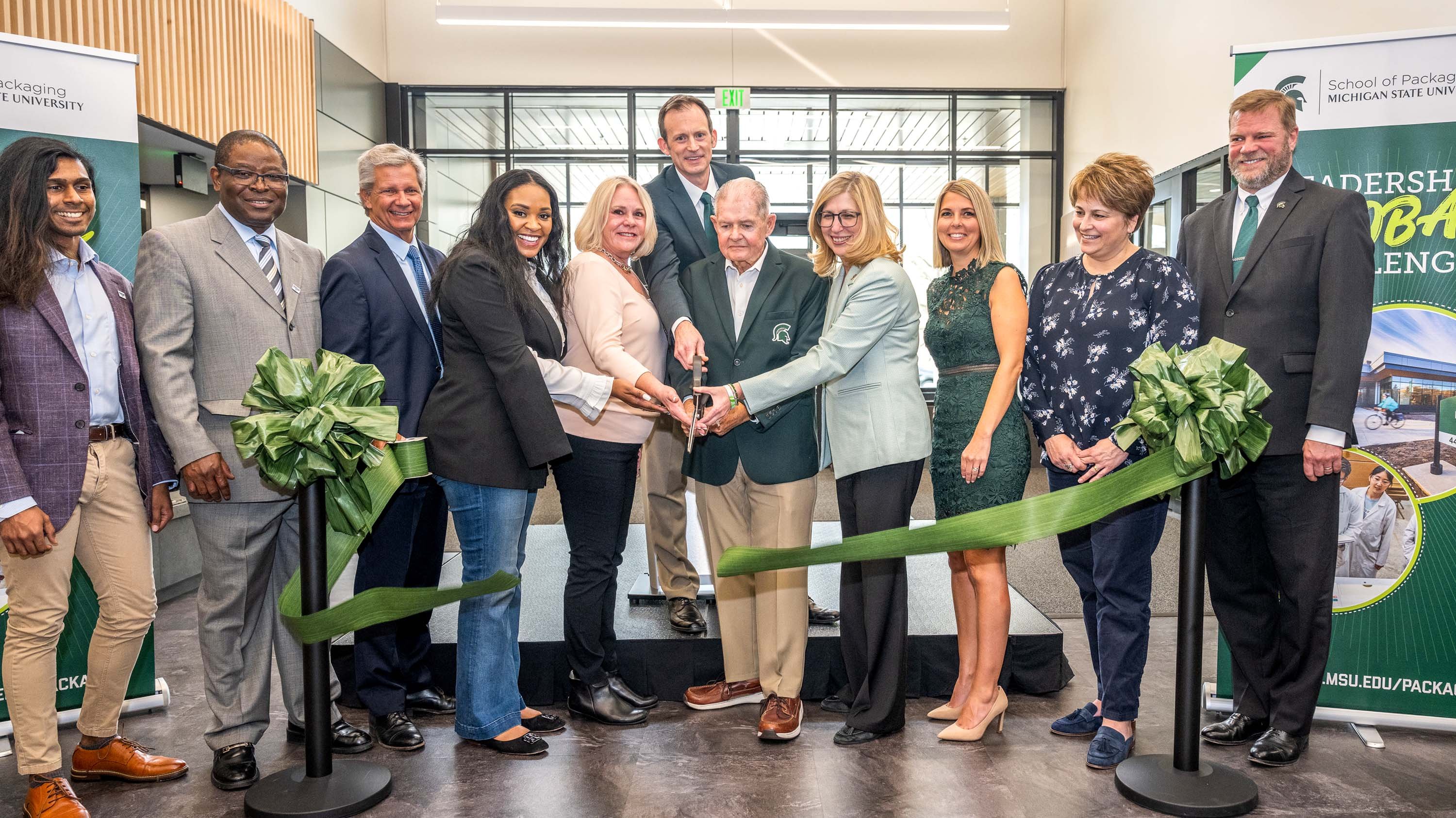School of Packaging ribbon cutting ceremony
