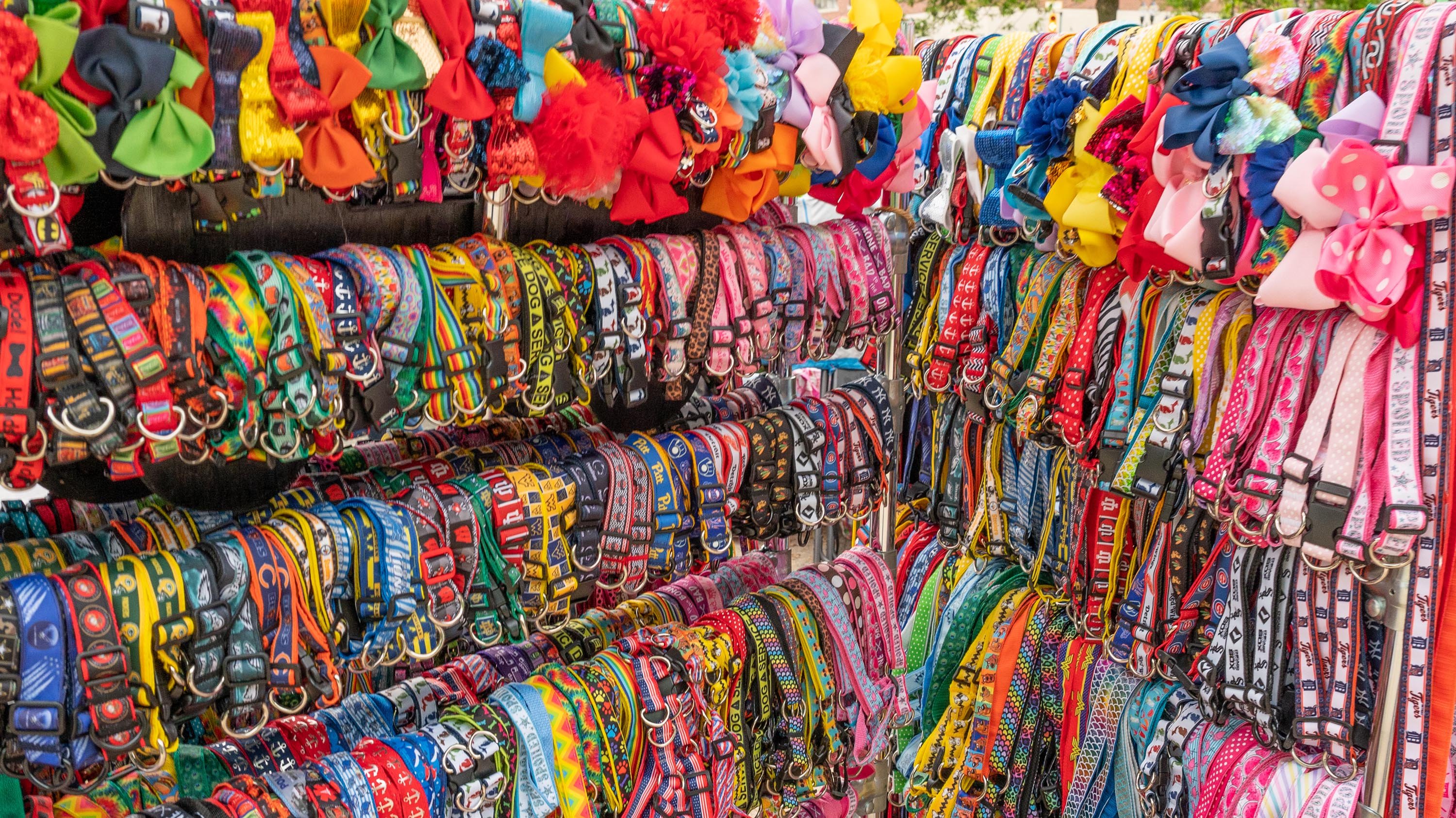 Dog collars and bows at MSU arts and craft fair