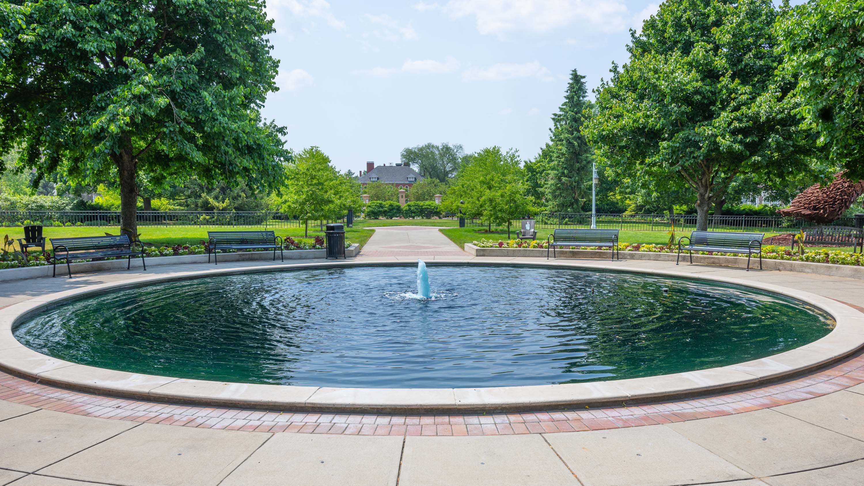 MSU Library Fountain