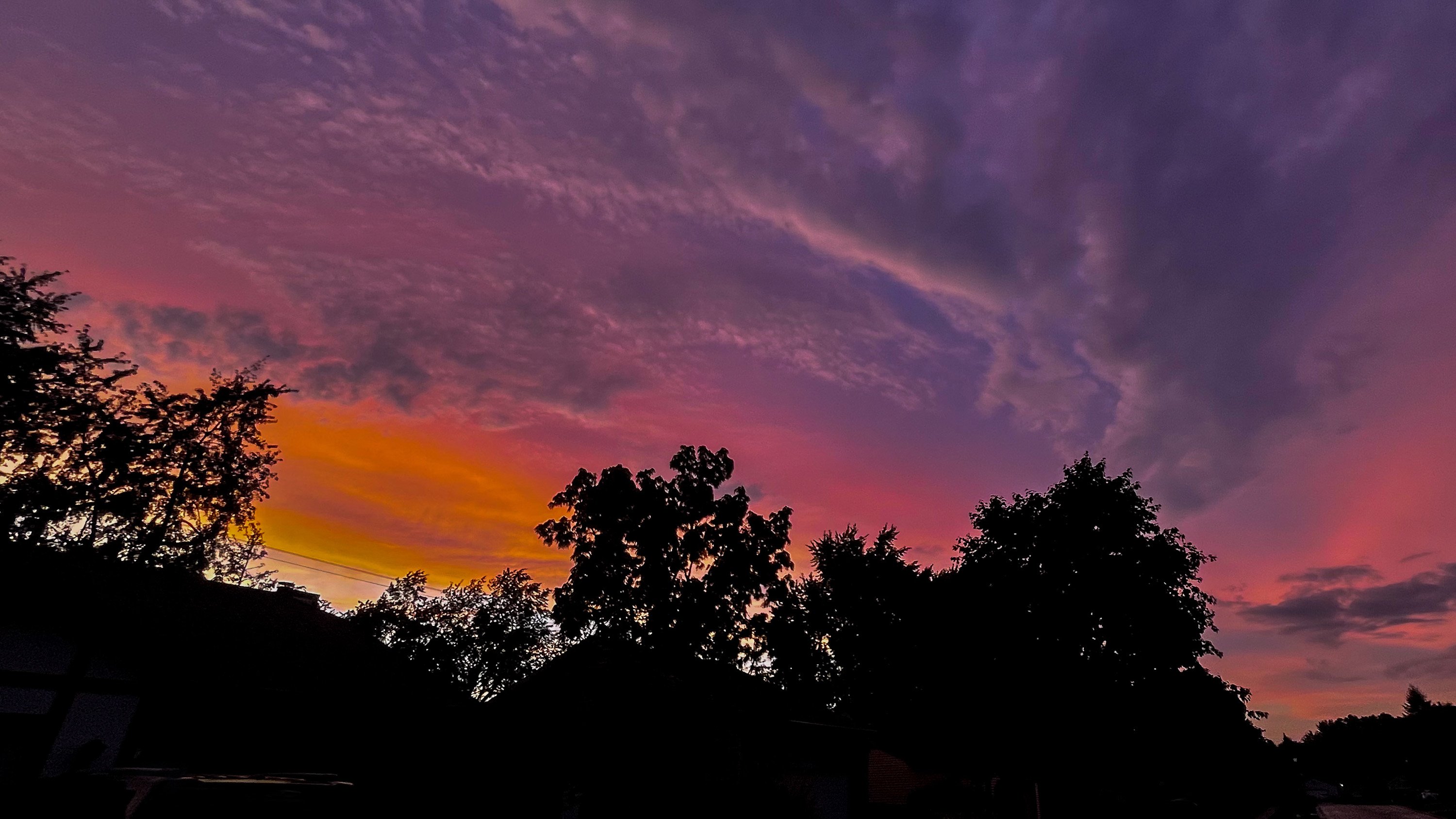 Pink, orange and magenta clouds
