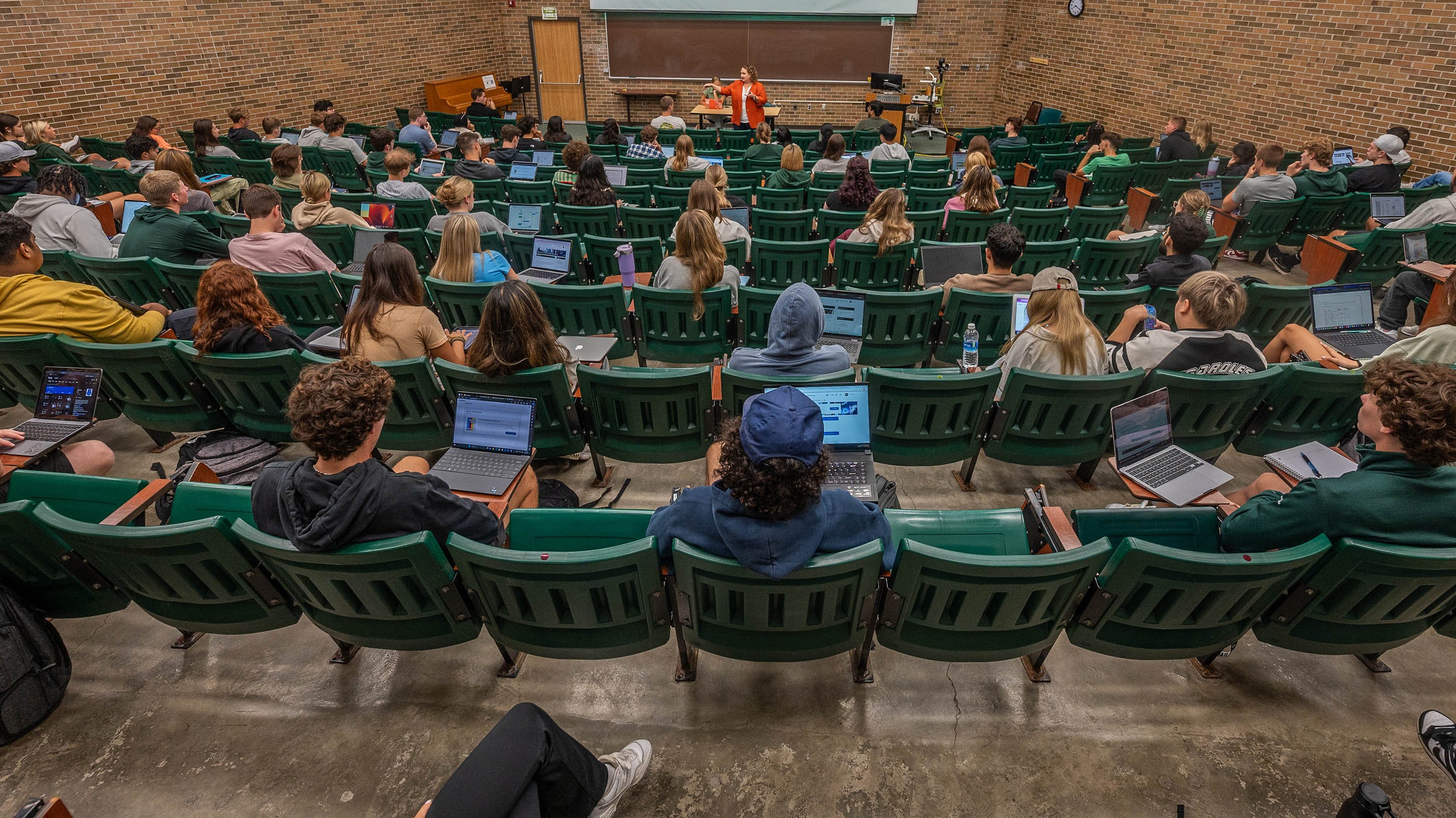 Students sitting in lecture hall