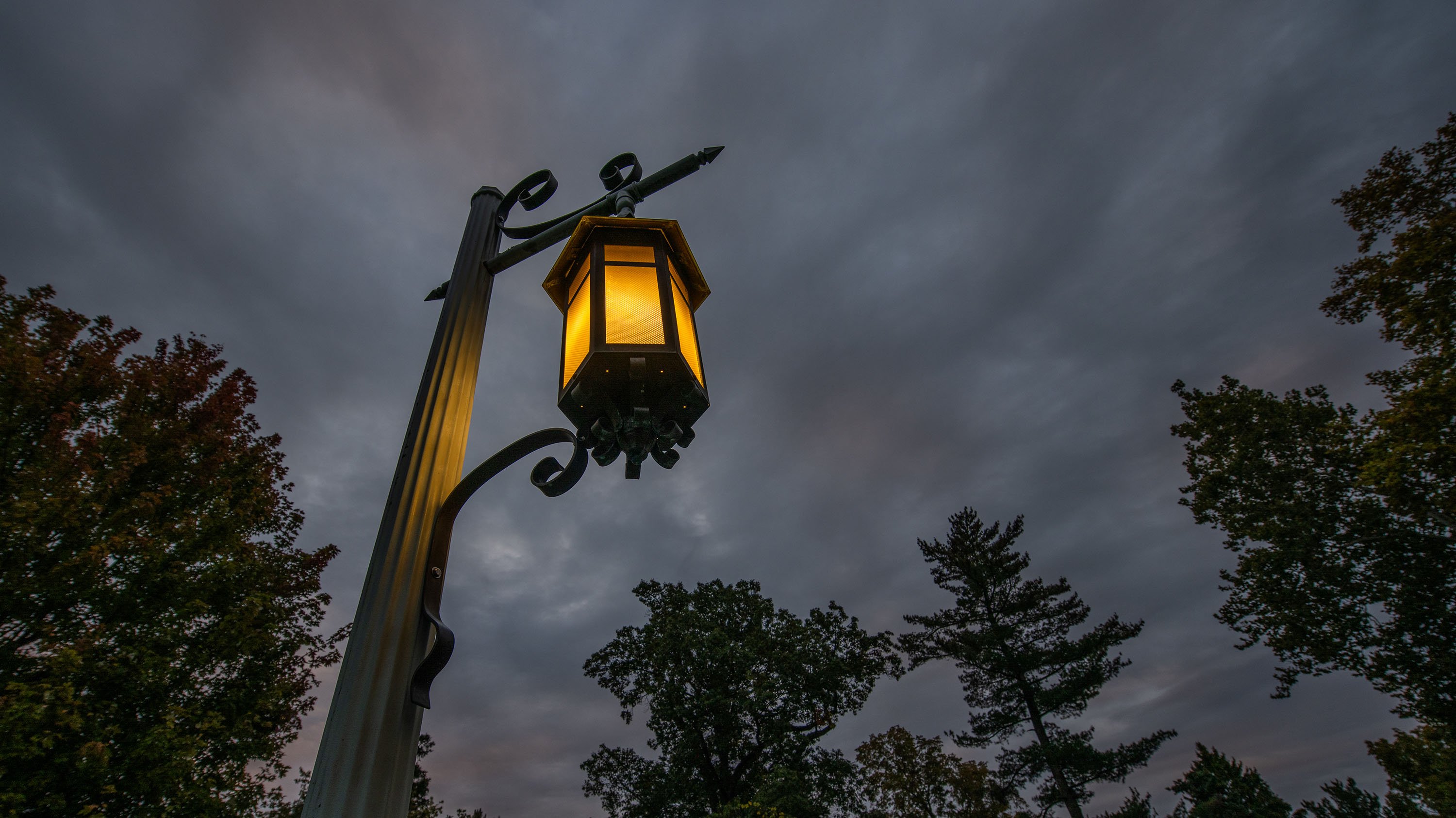 MSU lantern at dawn