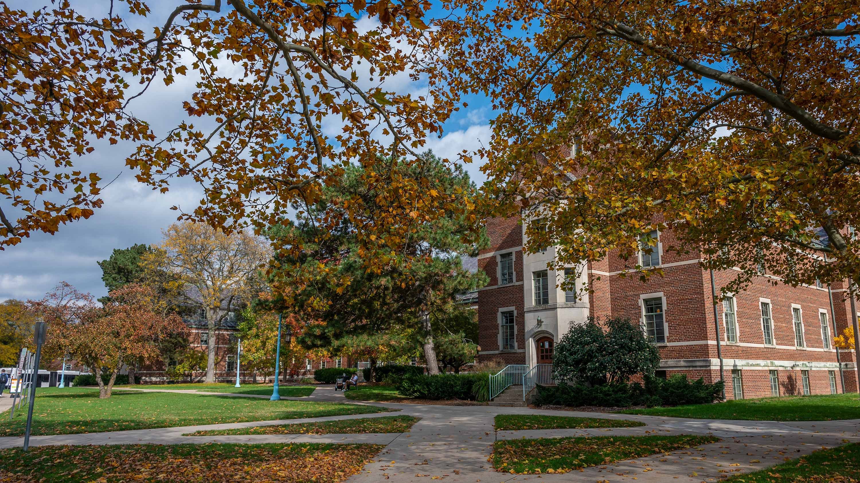 Phillips Hall in fall