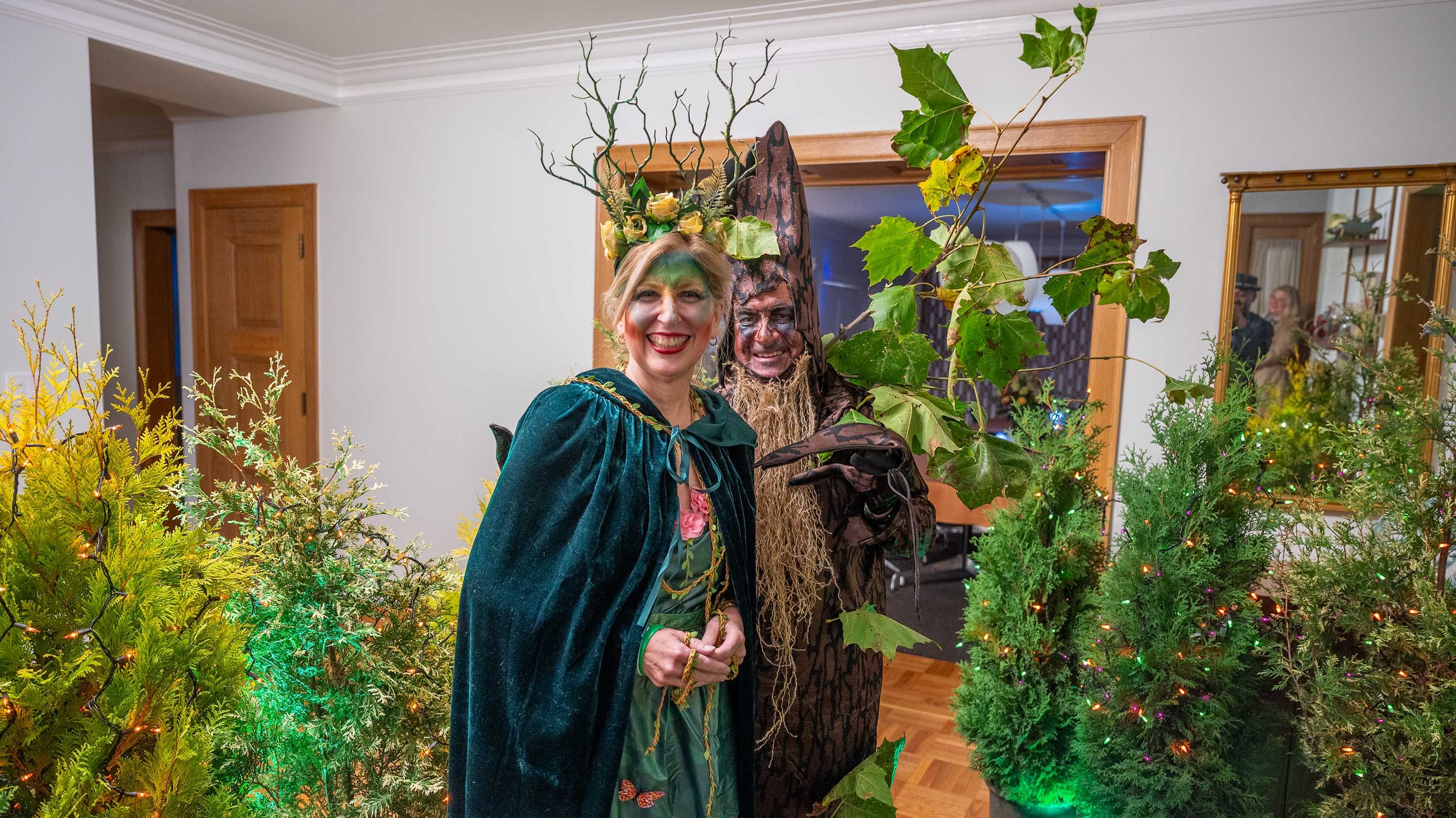Theresa K. Woodruff and Tom O'Halloran dressed for Halloween