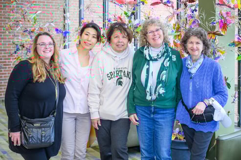 Mariko Kawaguchi and others at the Butterfly Migration Parade