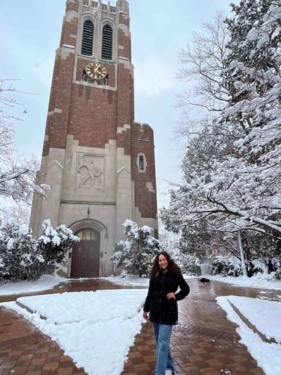 Sofia Mireles-Gonzalez at Beaumont Tower