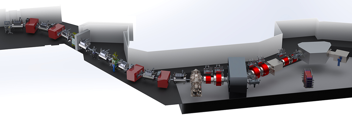 A schematic of the new spectrometer instrument