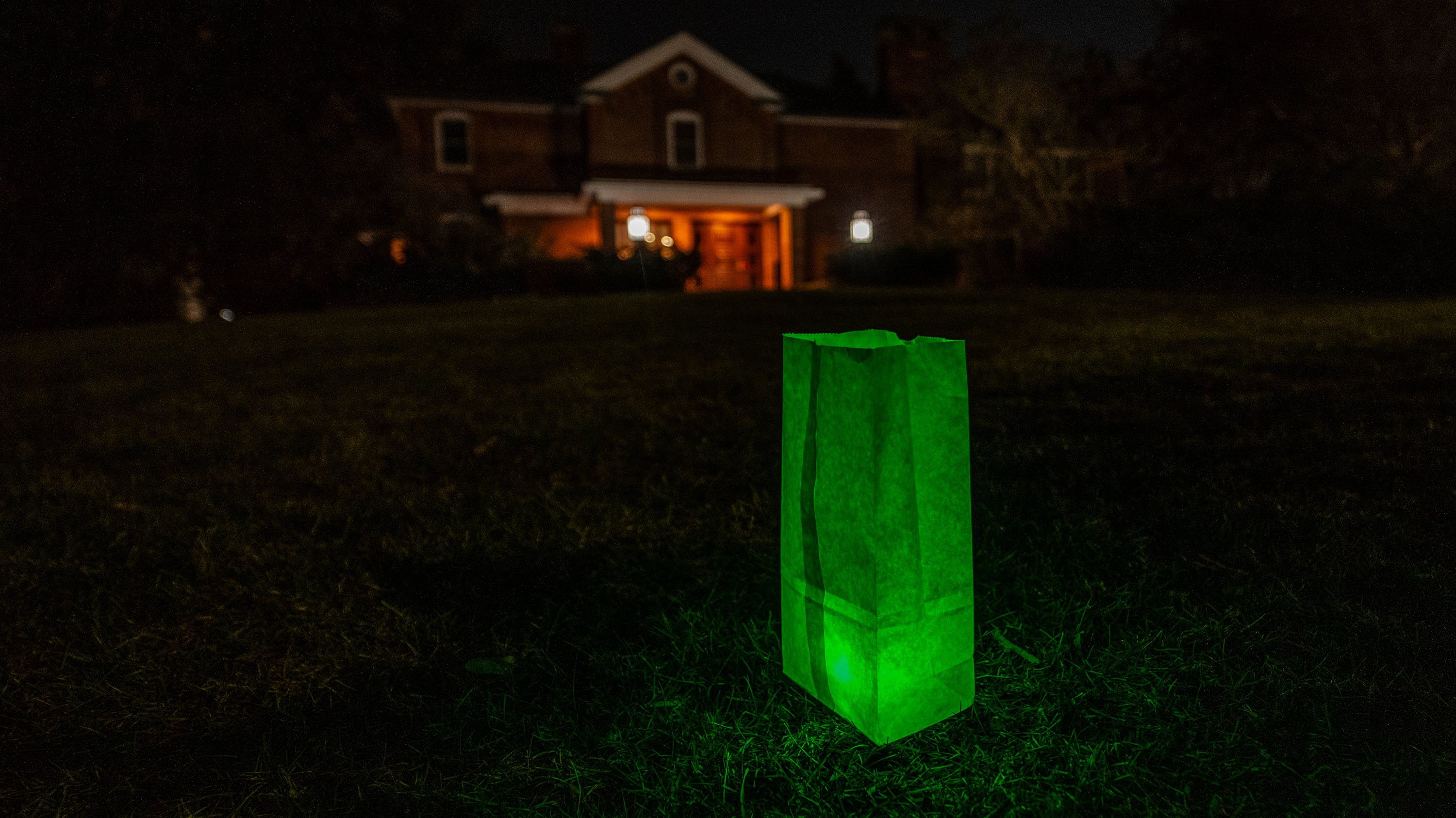 Luminary in front of Cowles House