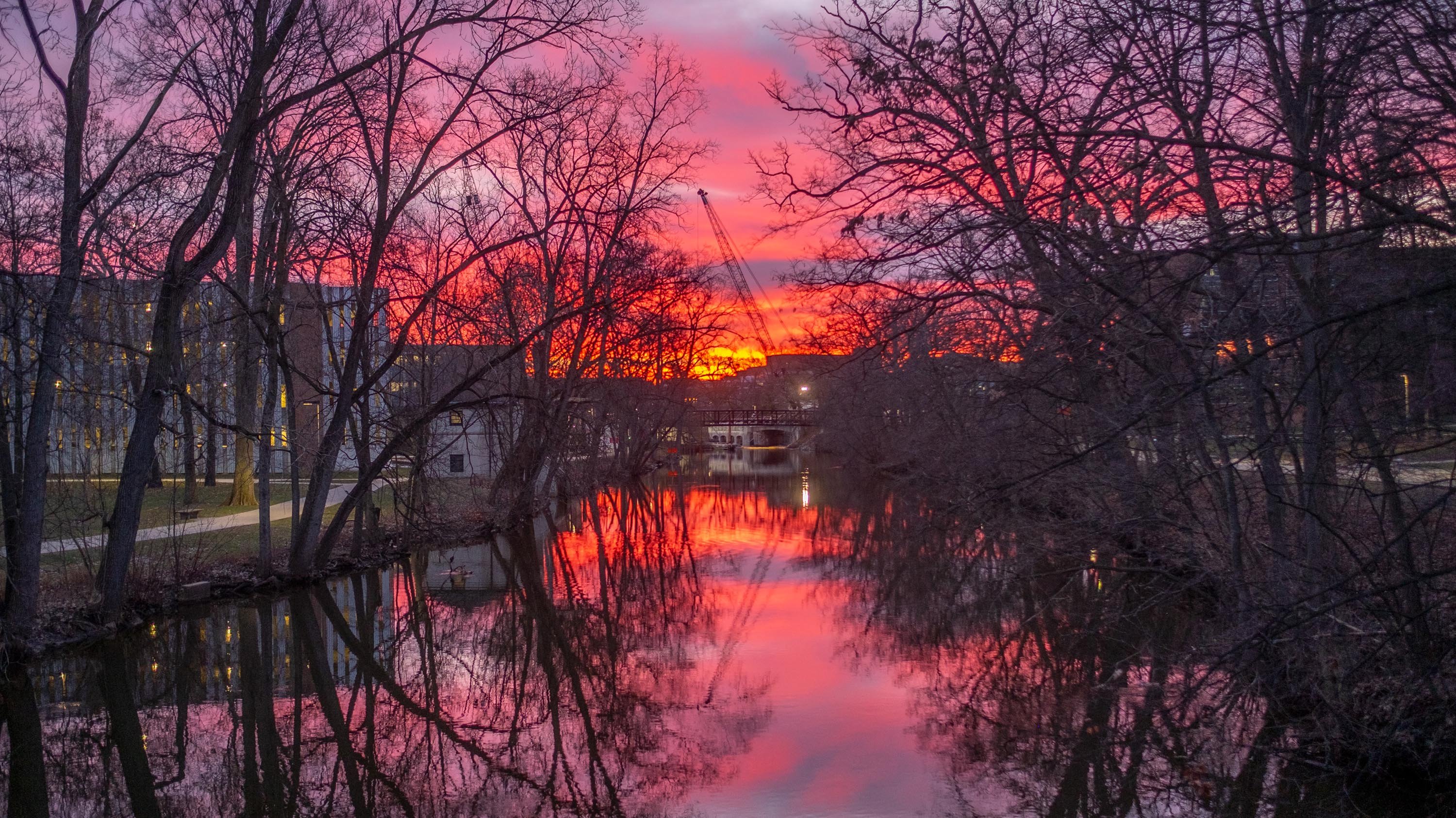 Sunrise over Red Cedar River
