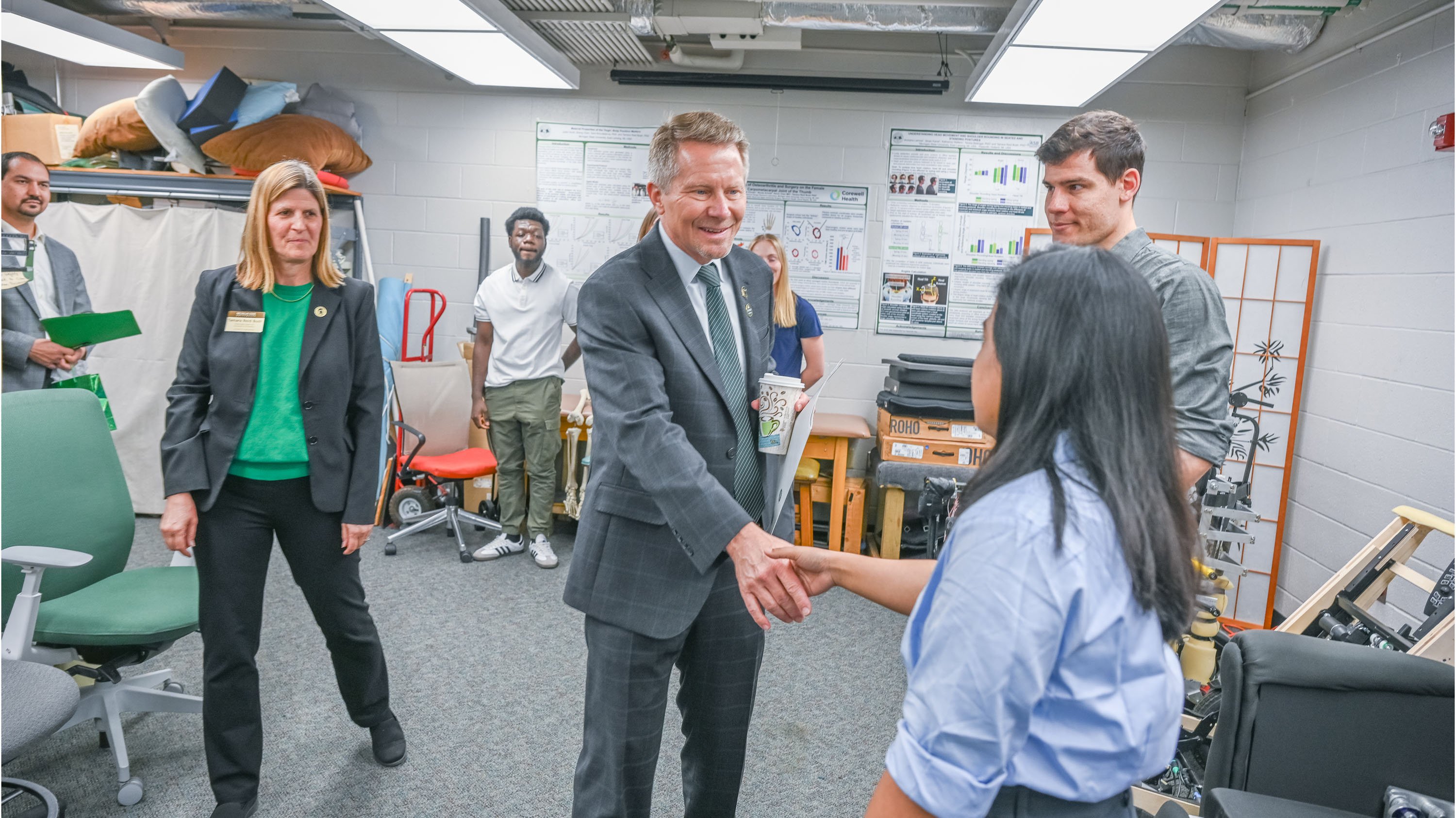 President Guskiewicz at engineering design day