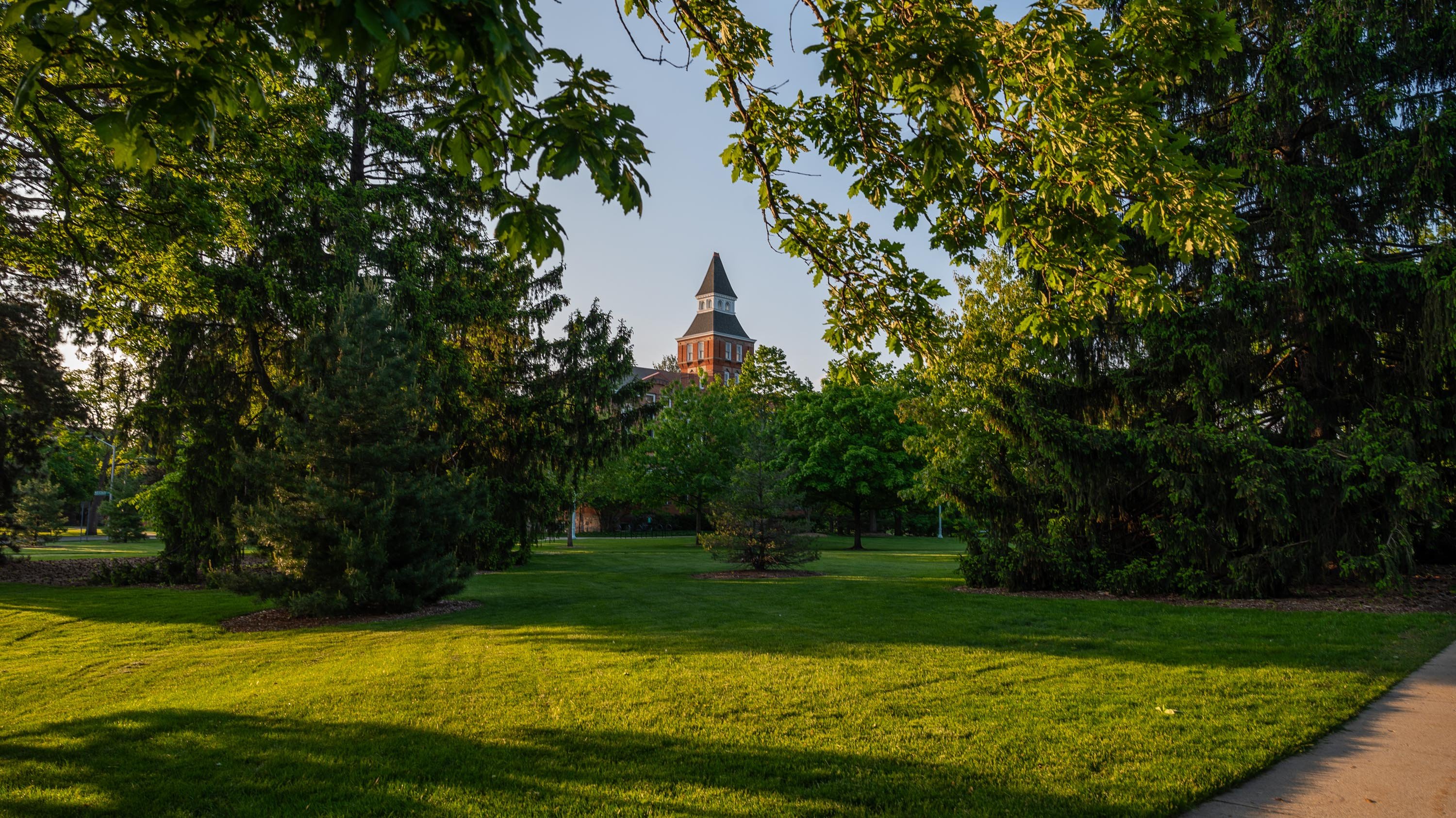 Linton Hall behind trees