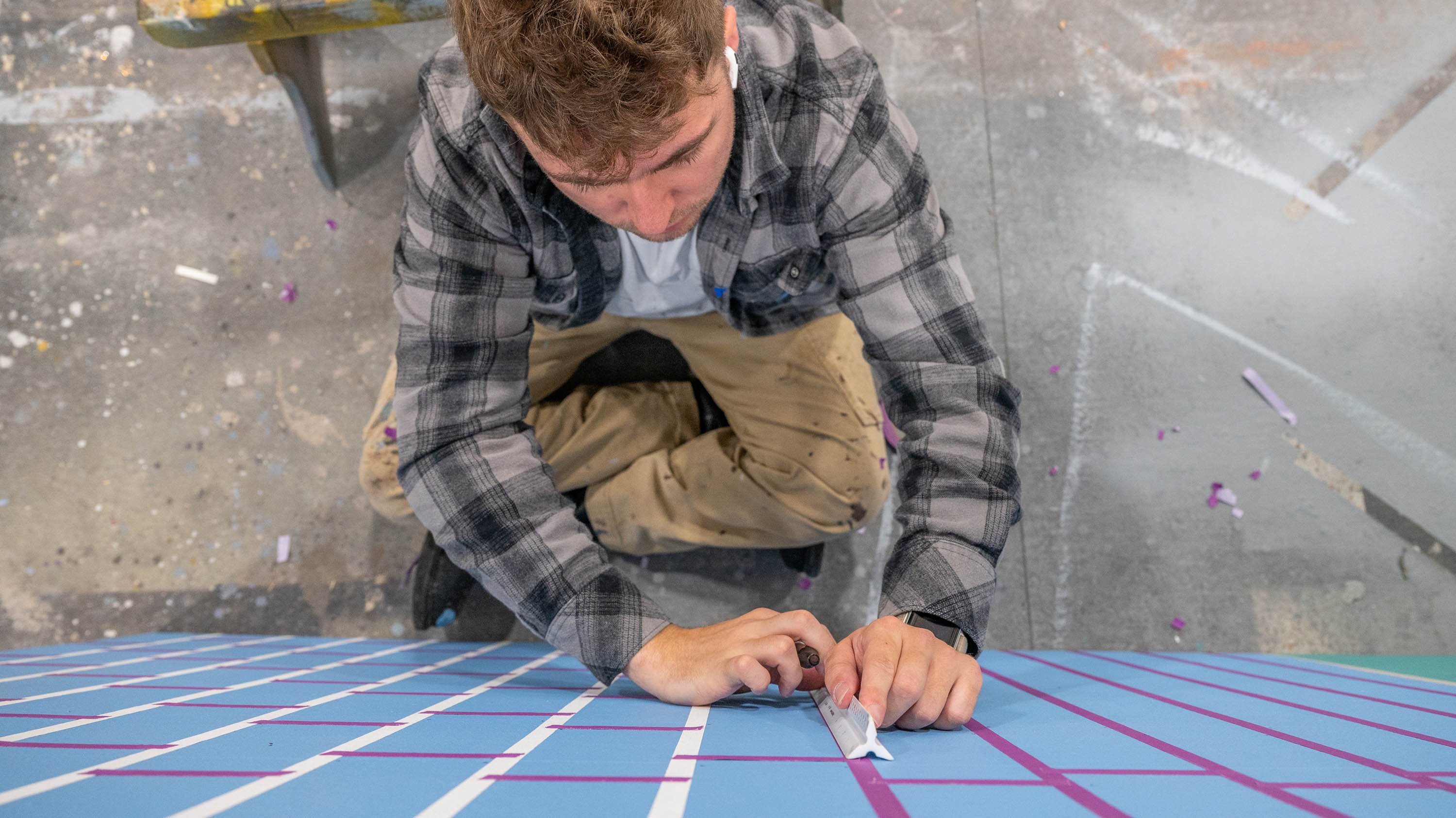 Person building prop in Scene Shop
