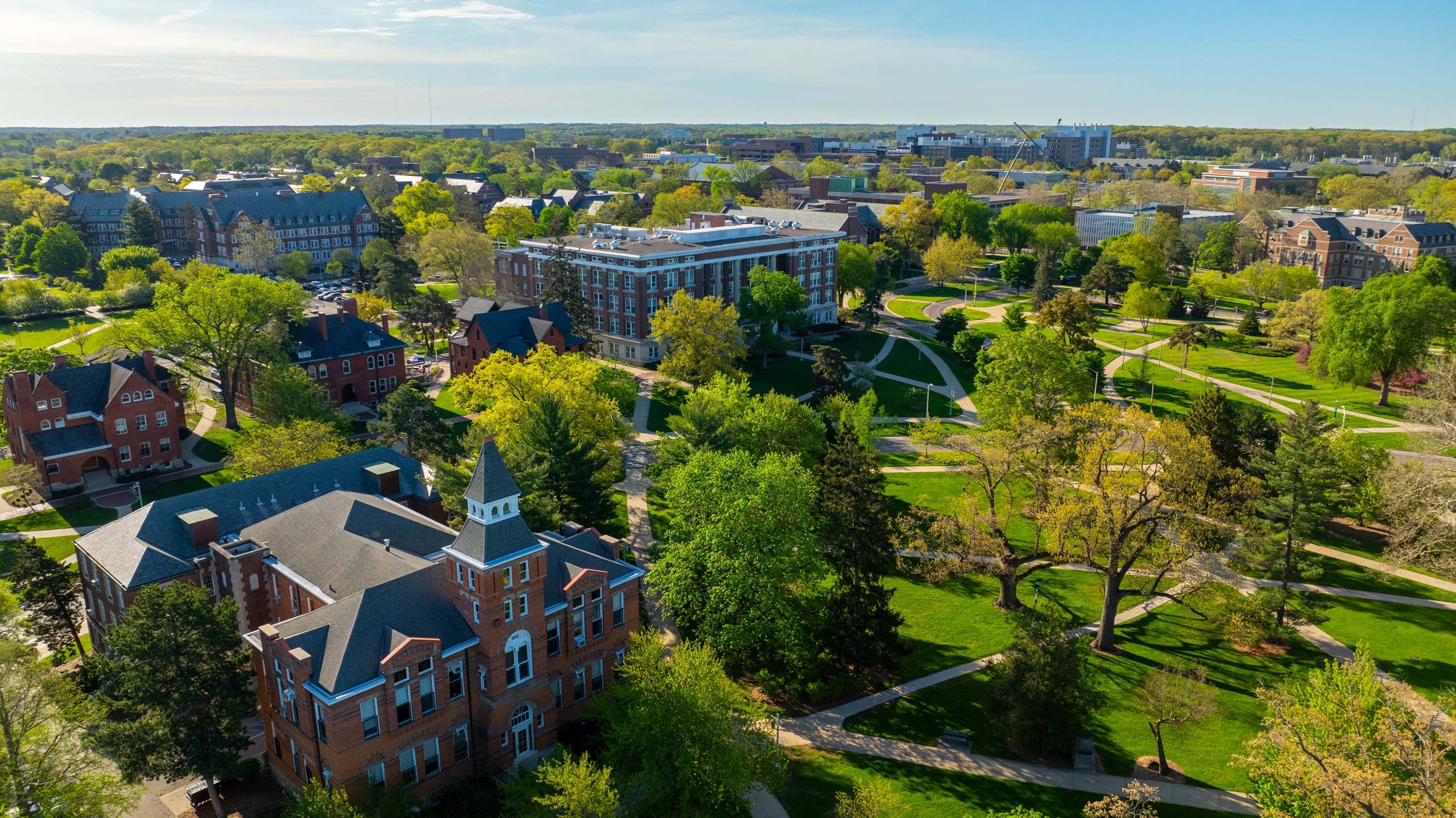 Aerial view of campus