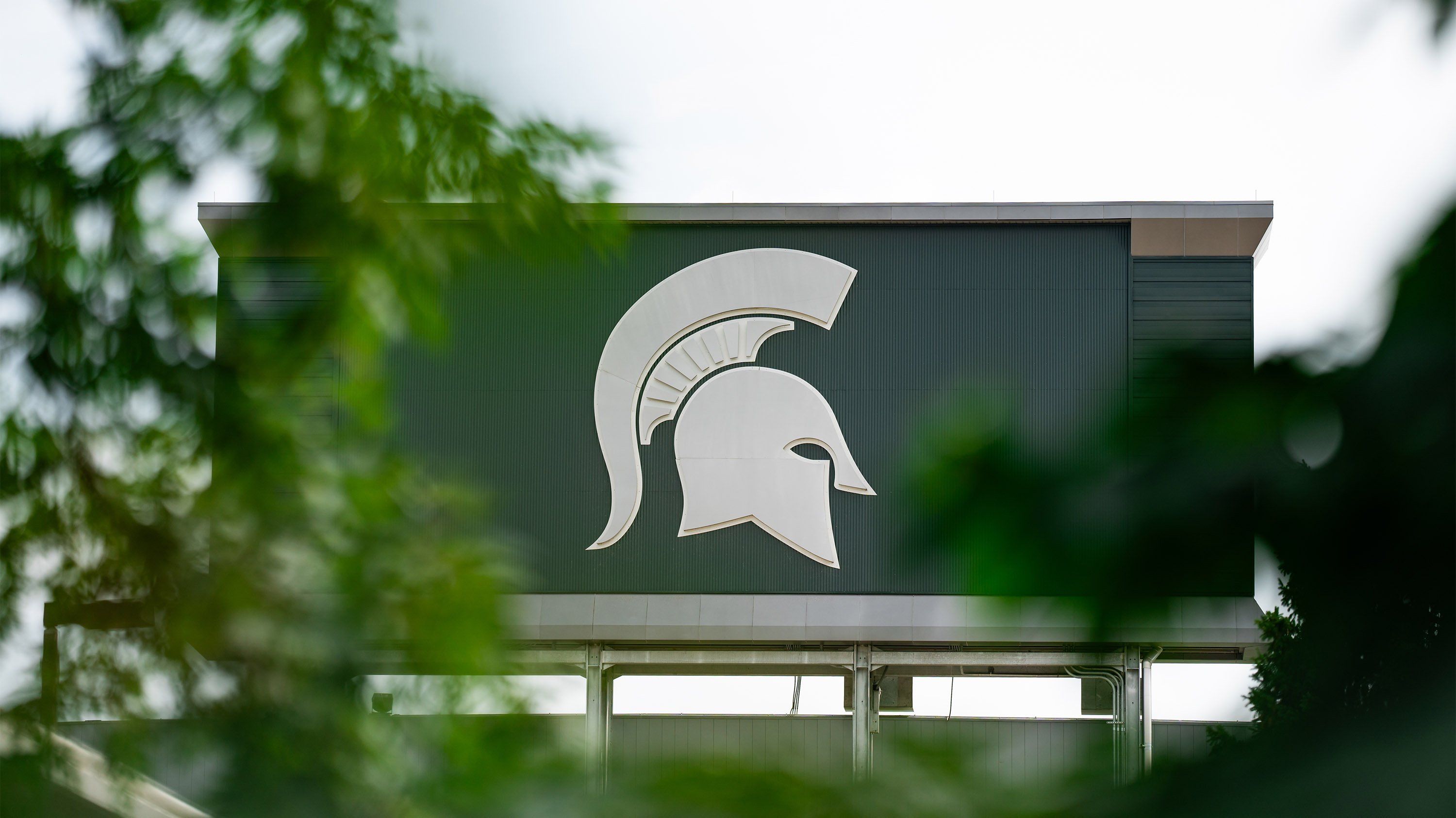 Helmet sign on Spartan Stadium