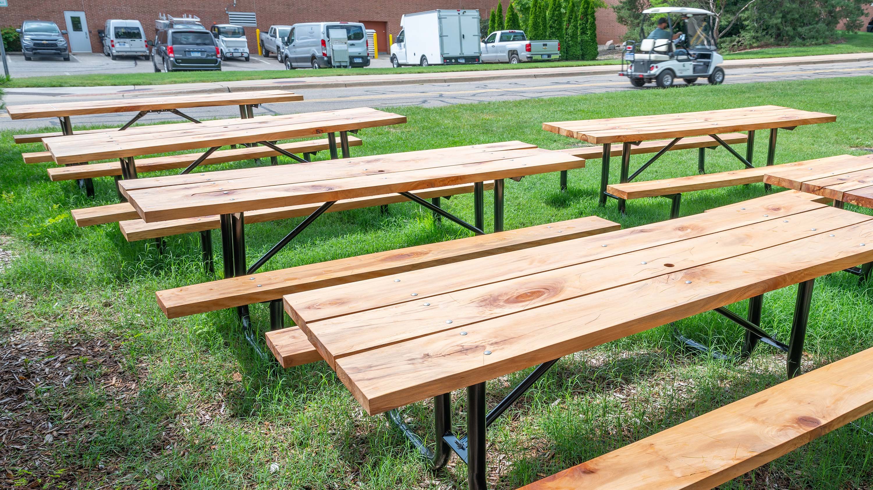 Picnic tables