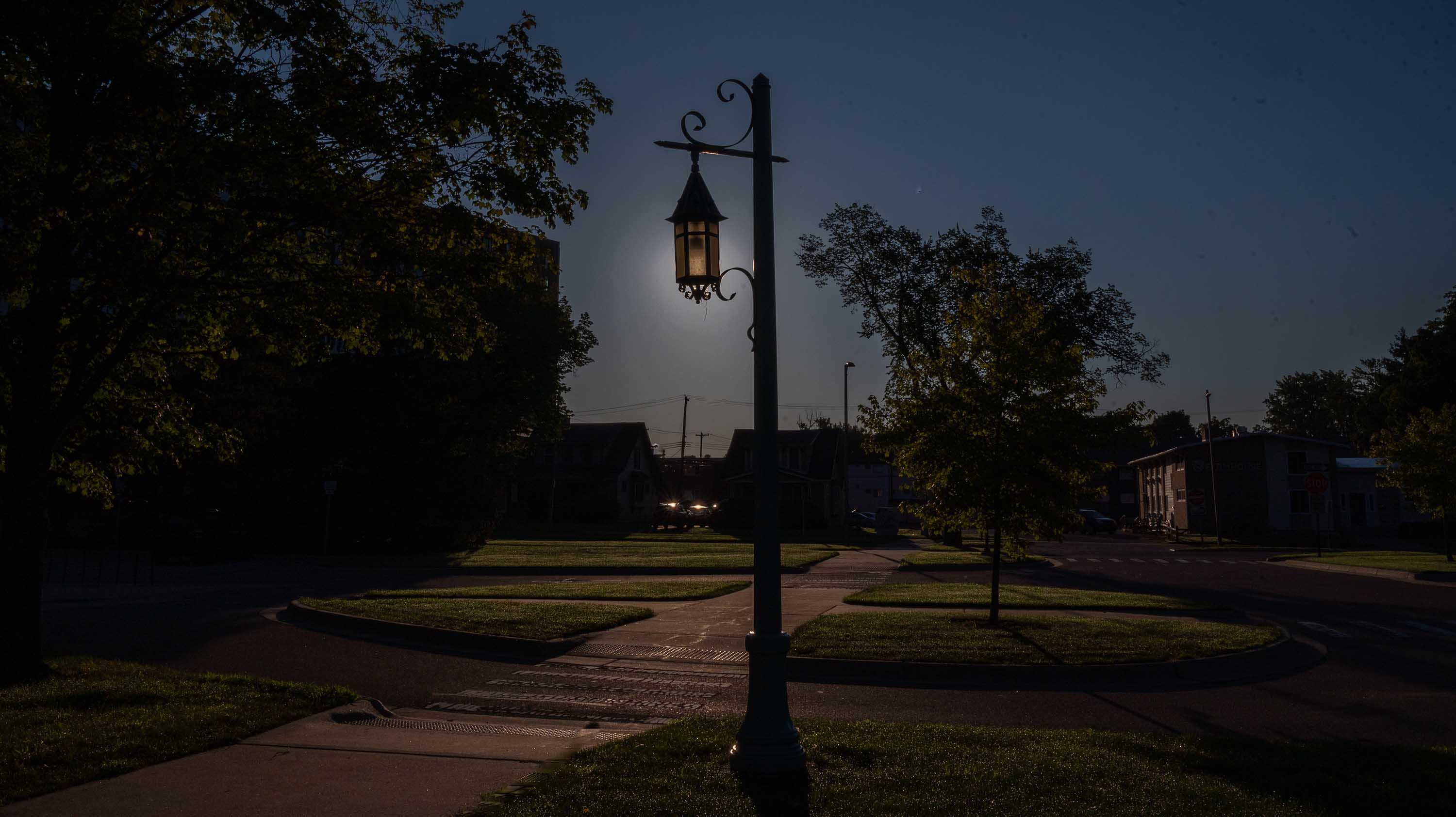 MSU lantern at sunrise