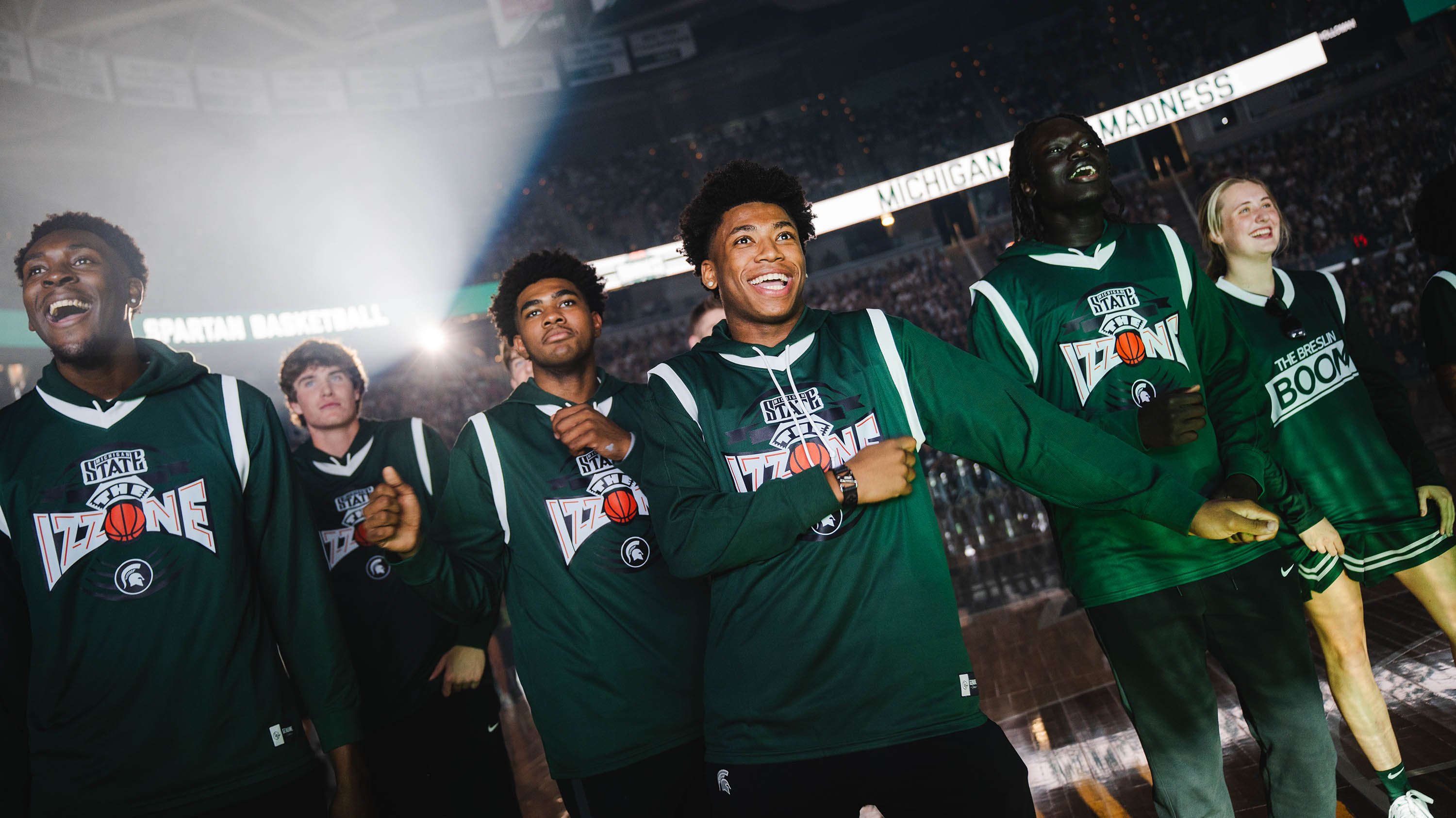 Mens basketball team at Michigan State Madness