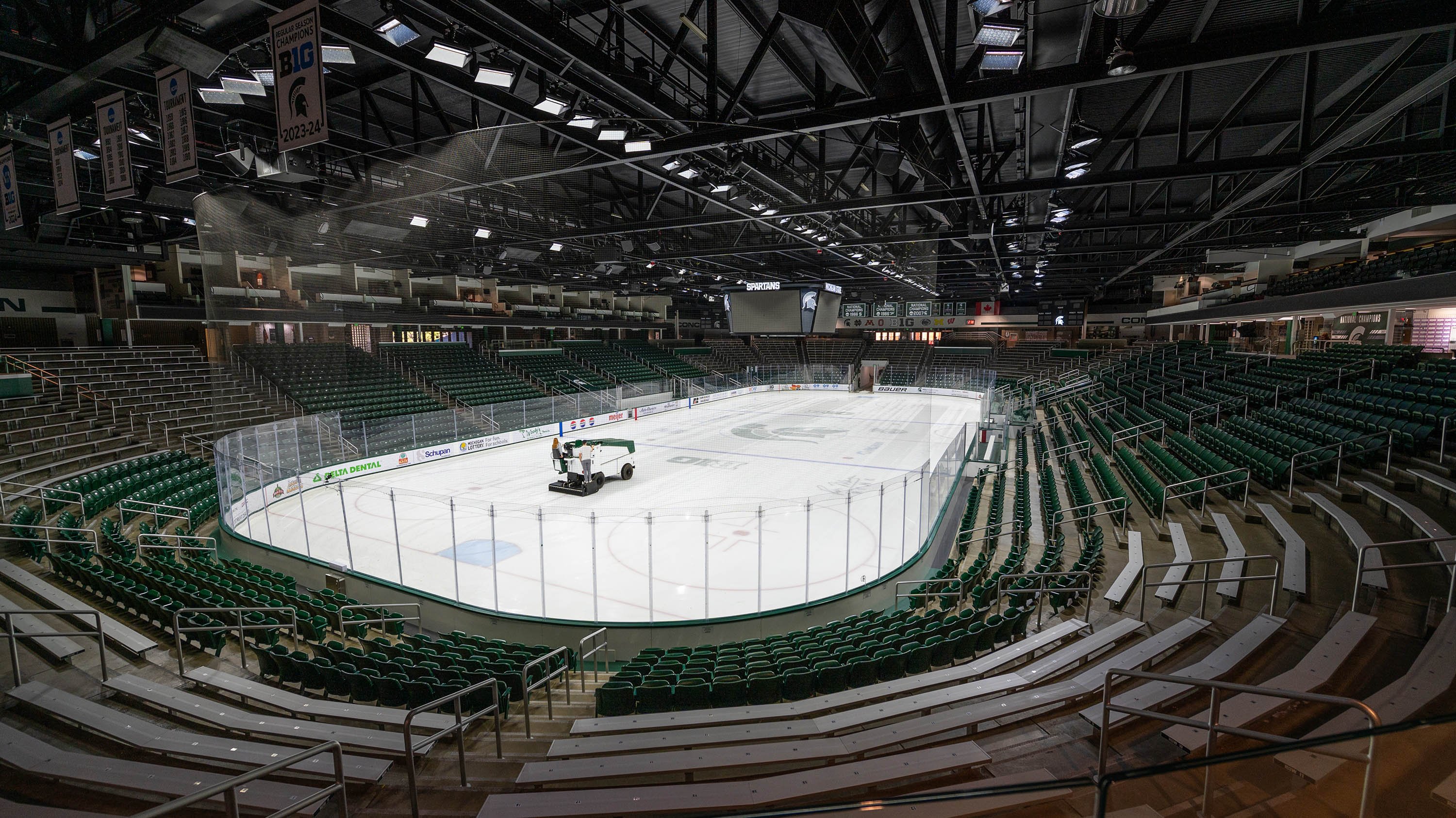 Zamboni on ice at Munn Ice Arena