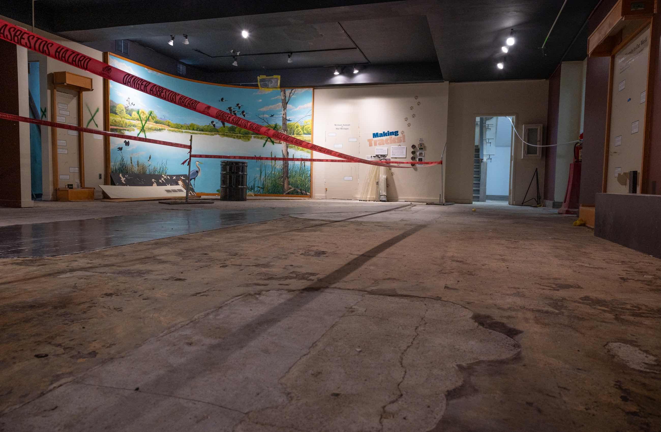 Exhibit room under construction at the MSU Museum.